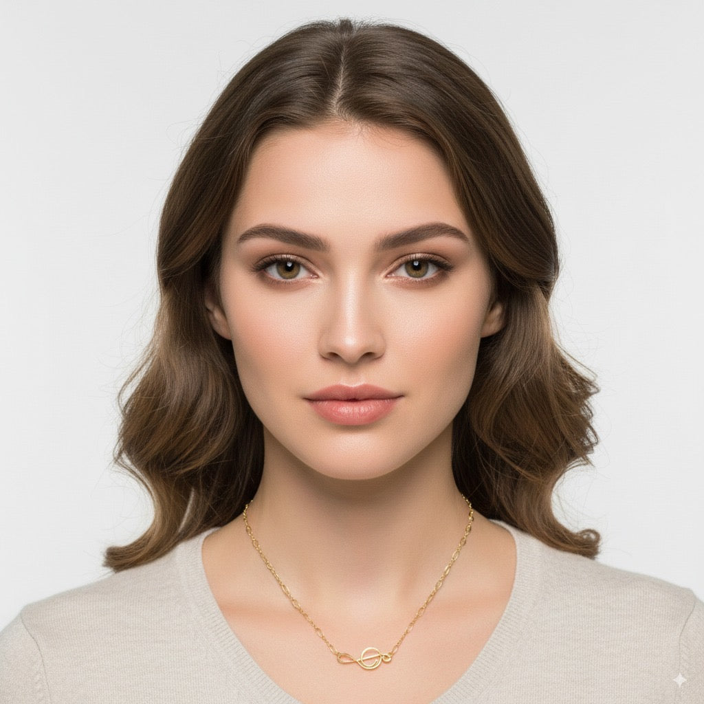 Gold Treble Clef Necklace