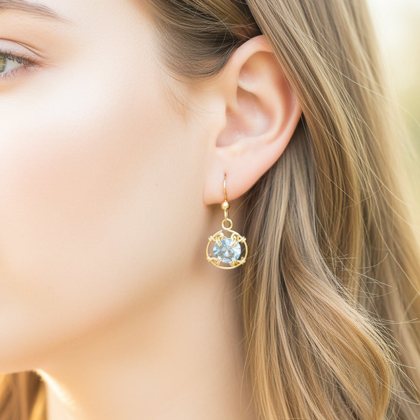 Aquamarine Classic Dangle Earrings
