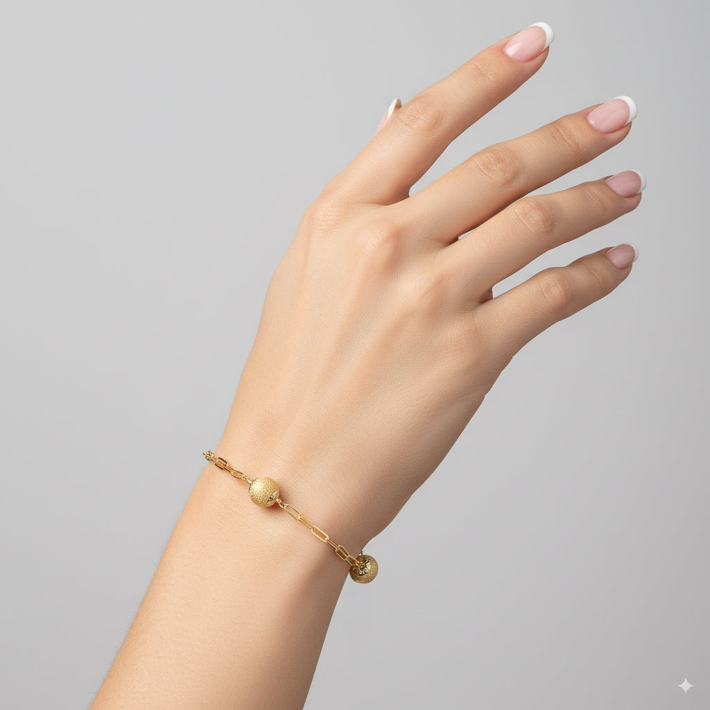 Gold Stardust Bead Bracelet