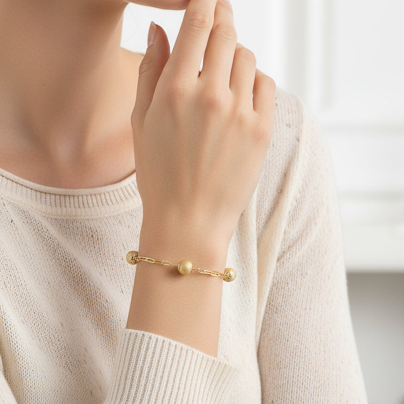 Gold Stardust Bead Bracelet
