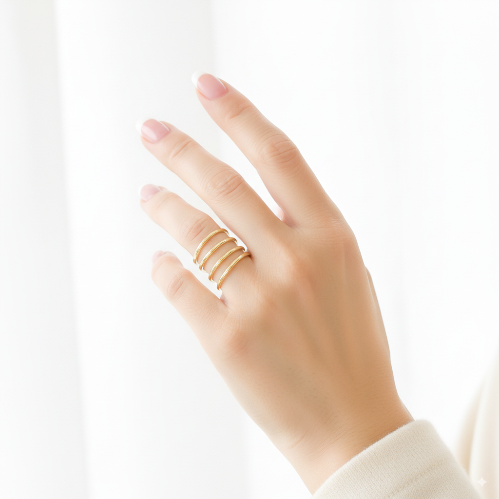 MADE TO ORDER - Gold Wire Spiral Ring