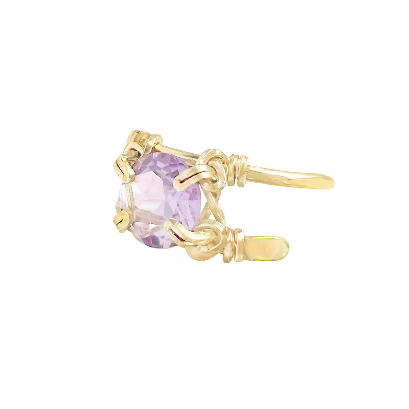 Purple Amethyst Dainty Ring