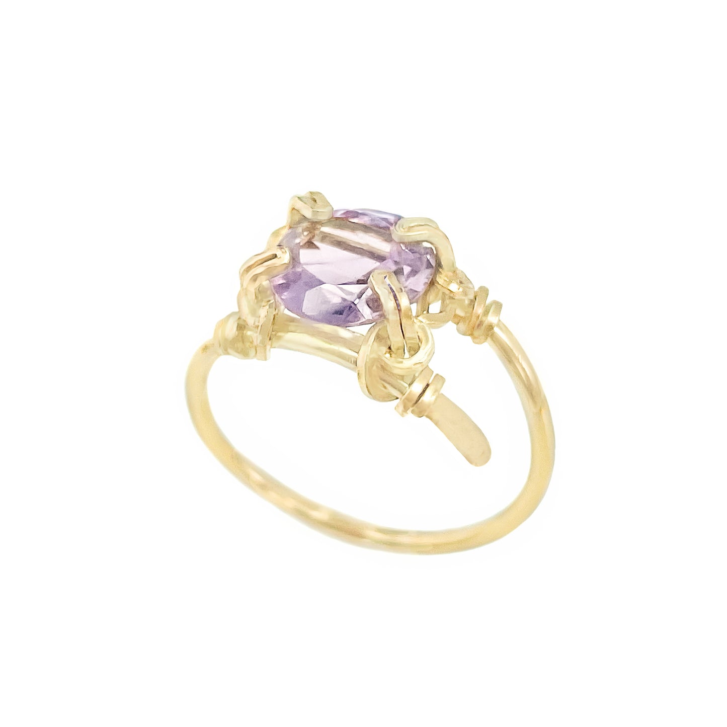 Purple Amethyst Dainty Ring