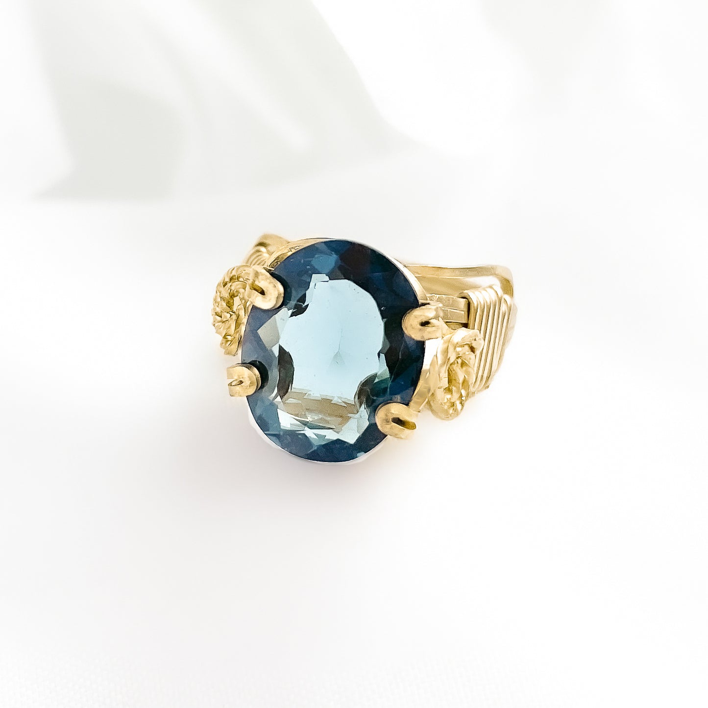London Blue Topaz Oval Ring