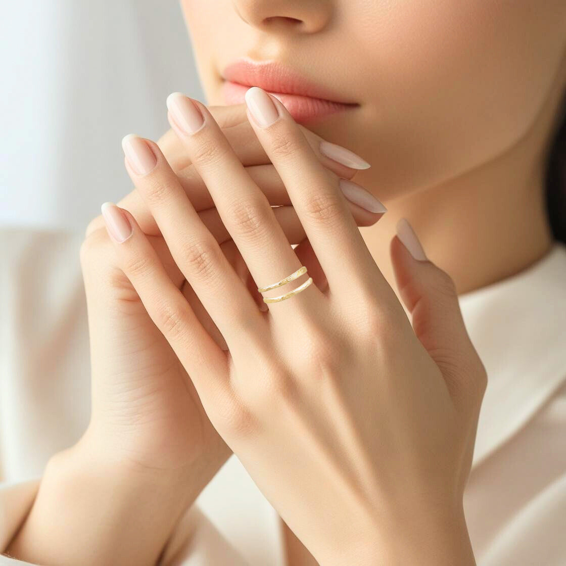 Gold Double Layer Ring
