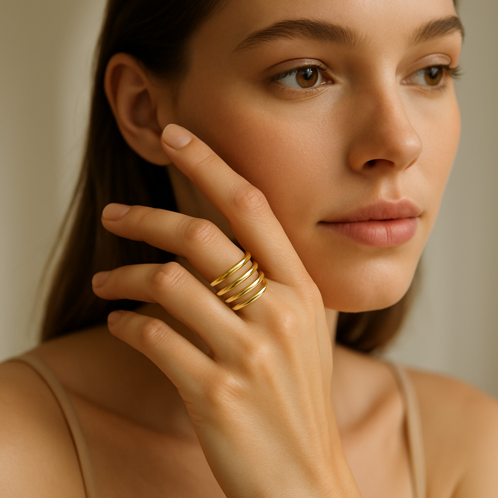 MADE TO ORDER - Gold Wire Spiral Ring