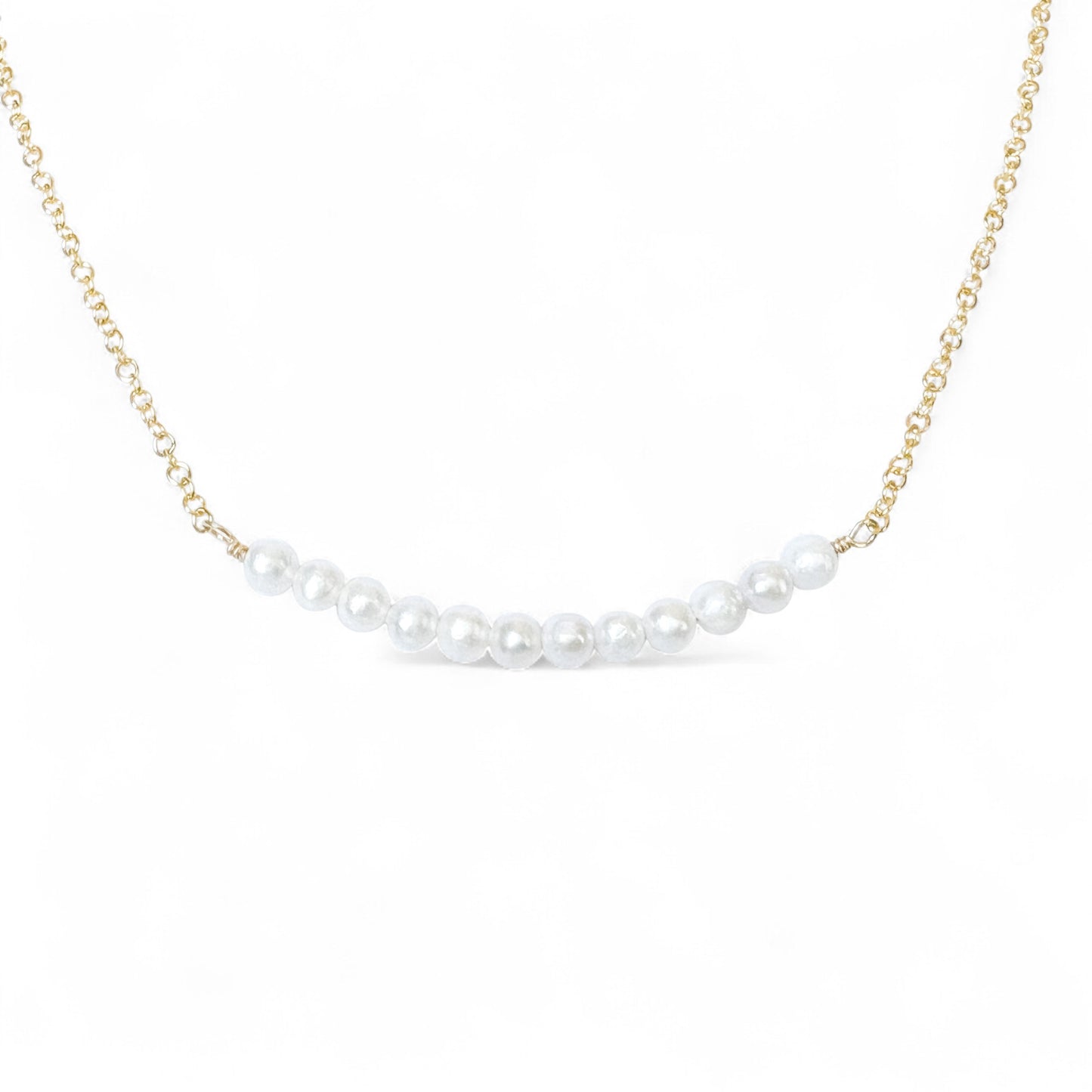 White Freshwater Pearl Petite Choker Necklace