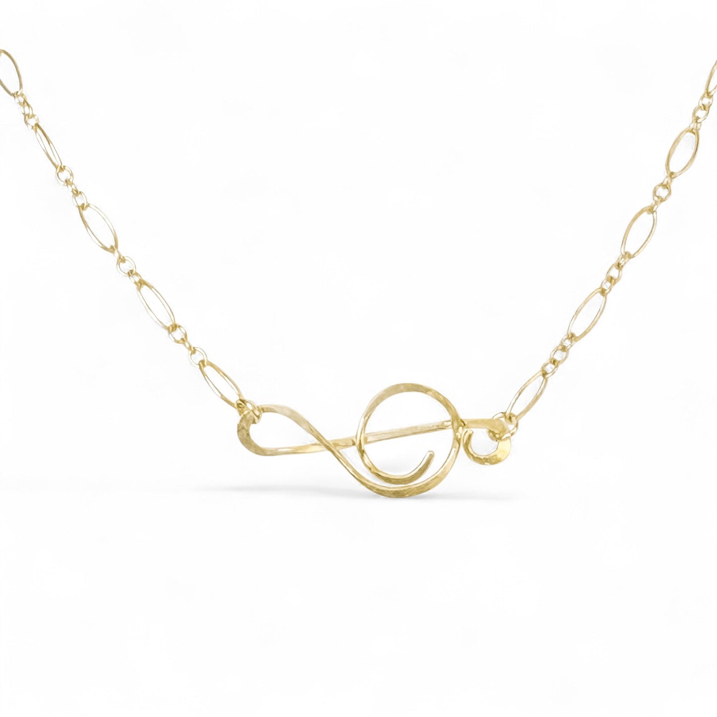 Gold Treble Clef Necklace