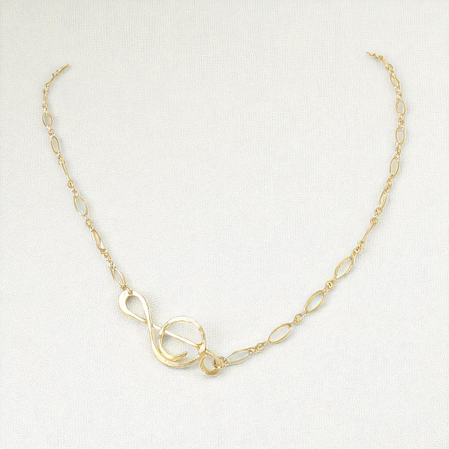 Gold Treble Clef Necklace