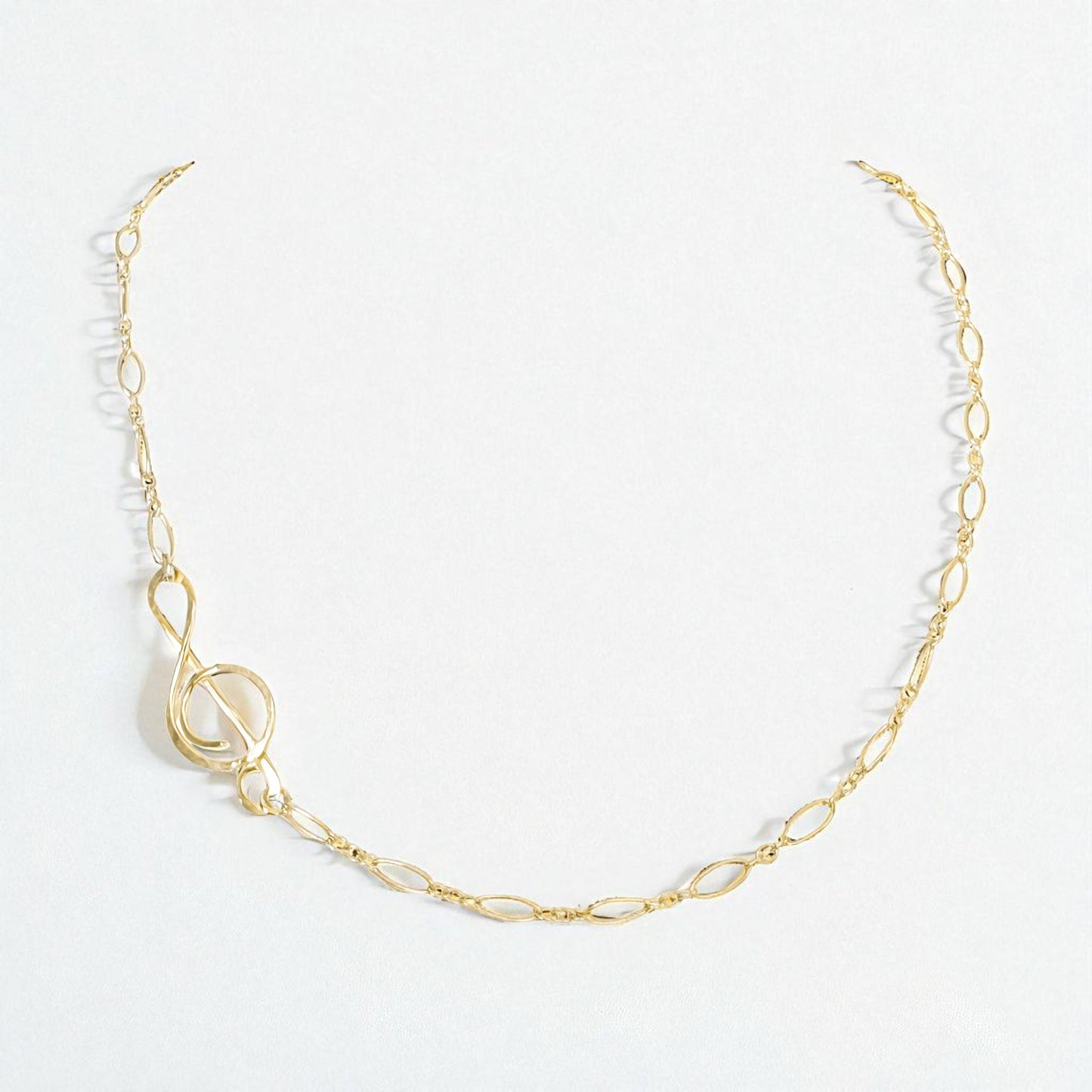 Gold Treble Clef Necklace