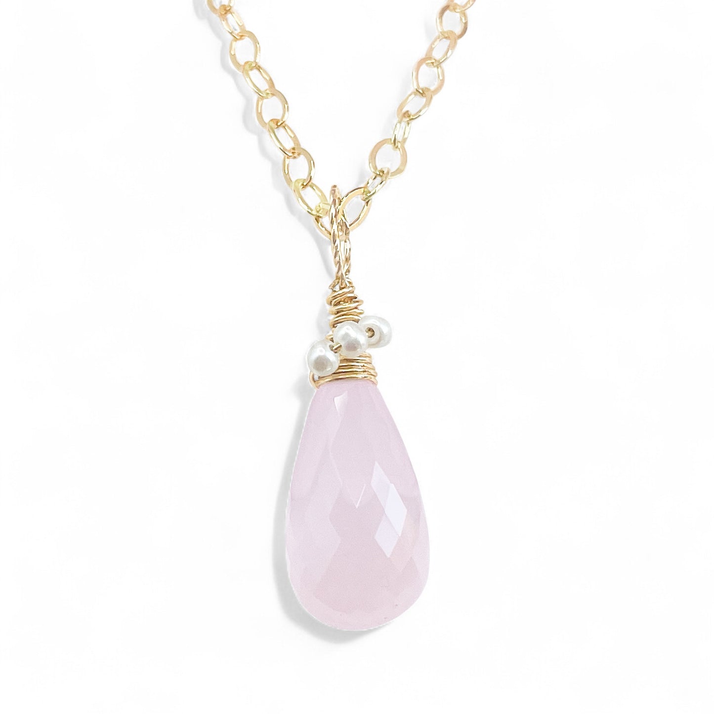 Rose Quartz Briolette Necklace
