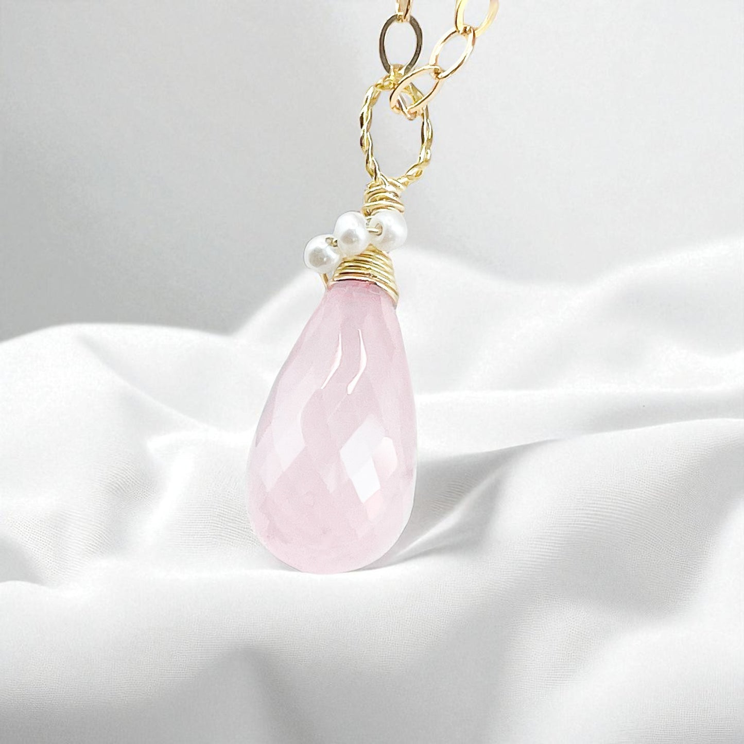 Rose Quartz Briolette Necklace