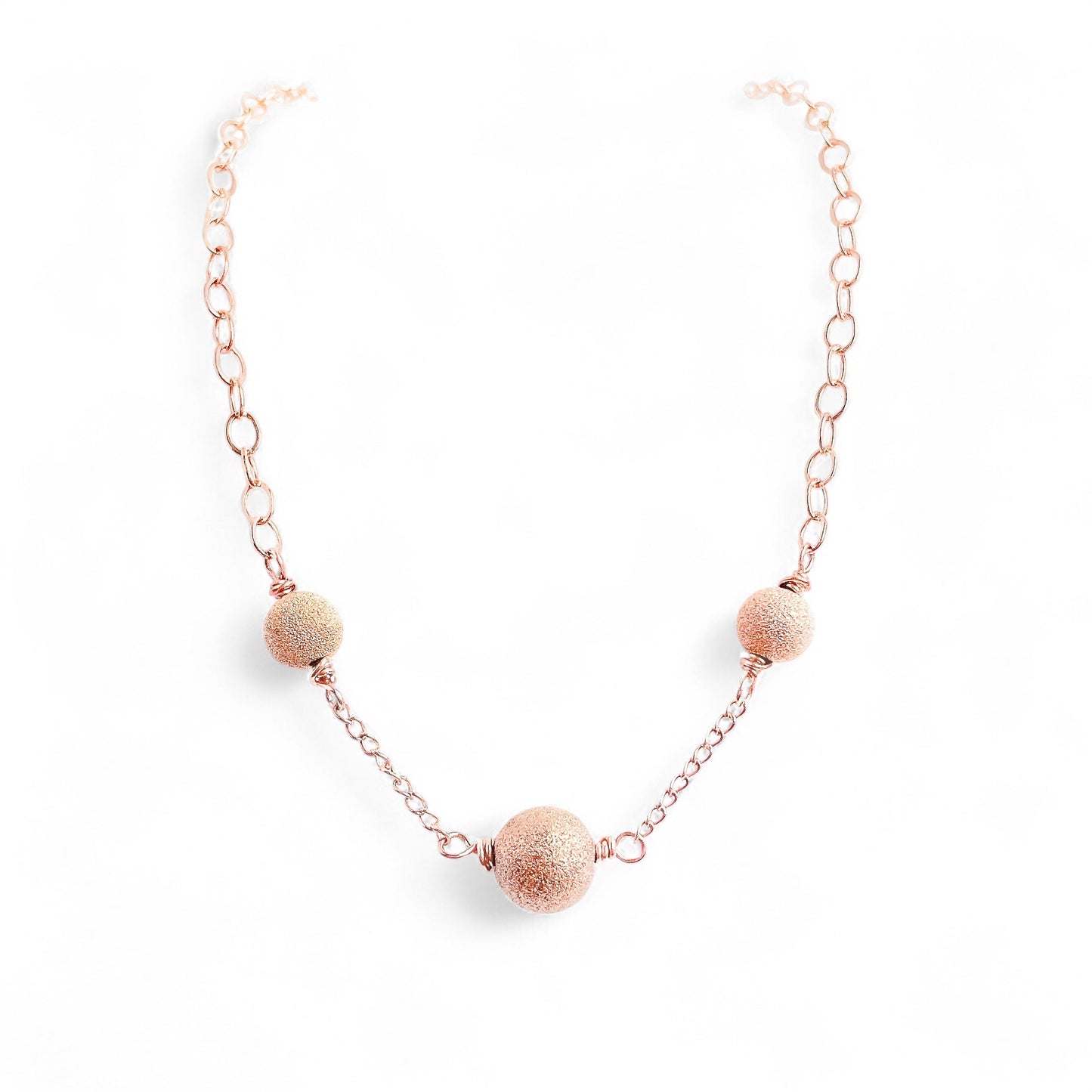 Rose Gold Stardust Bead Necklace