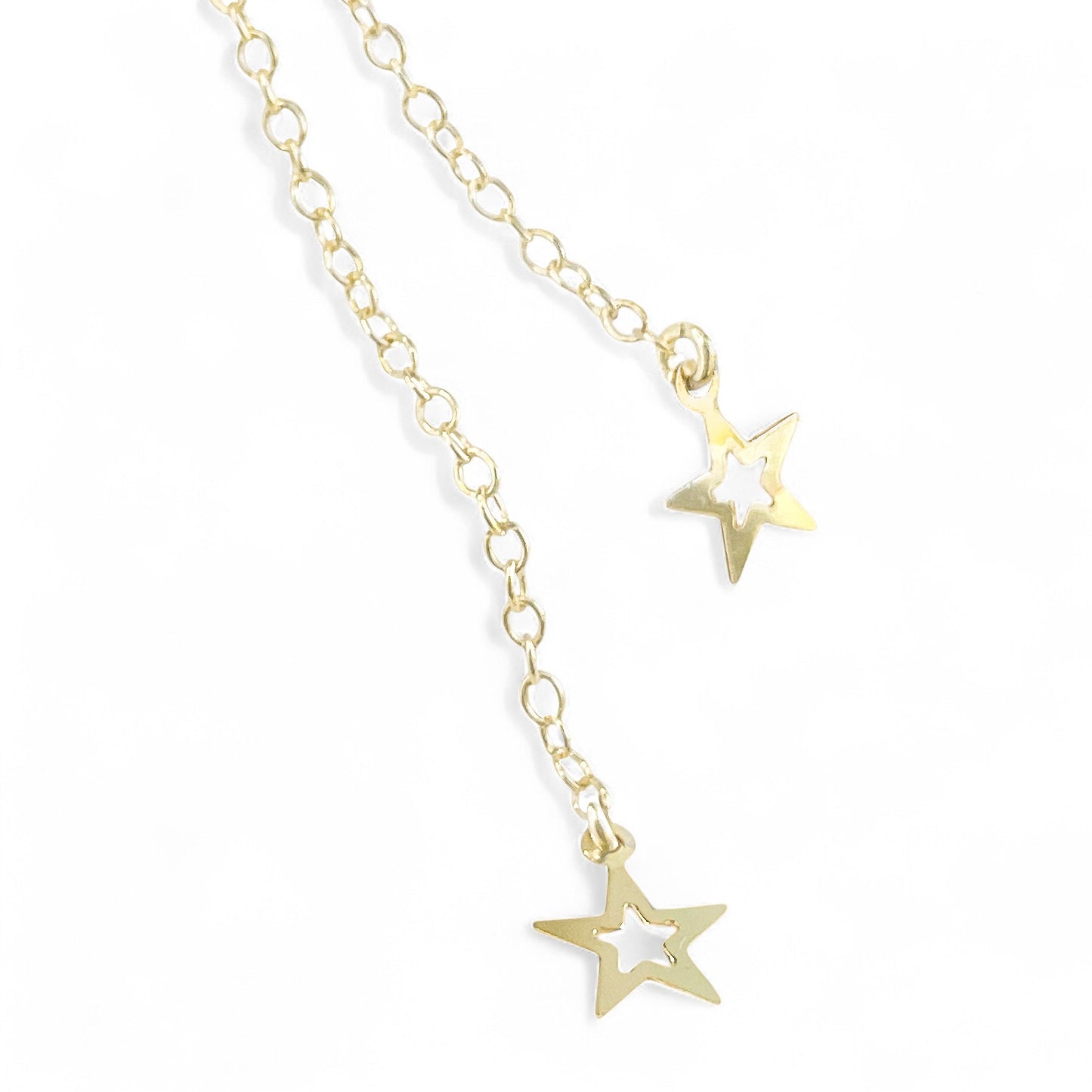 Gold Star Lariat Necklace