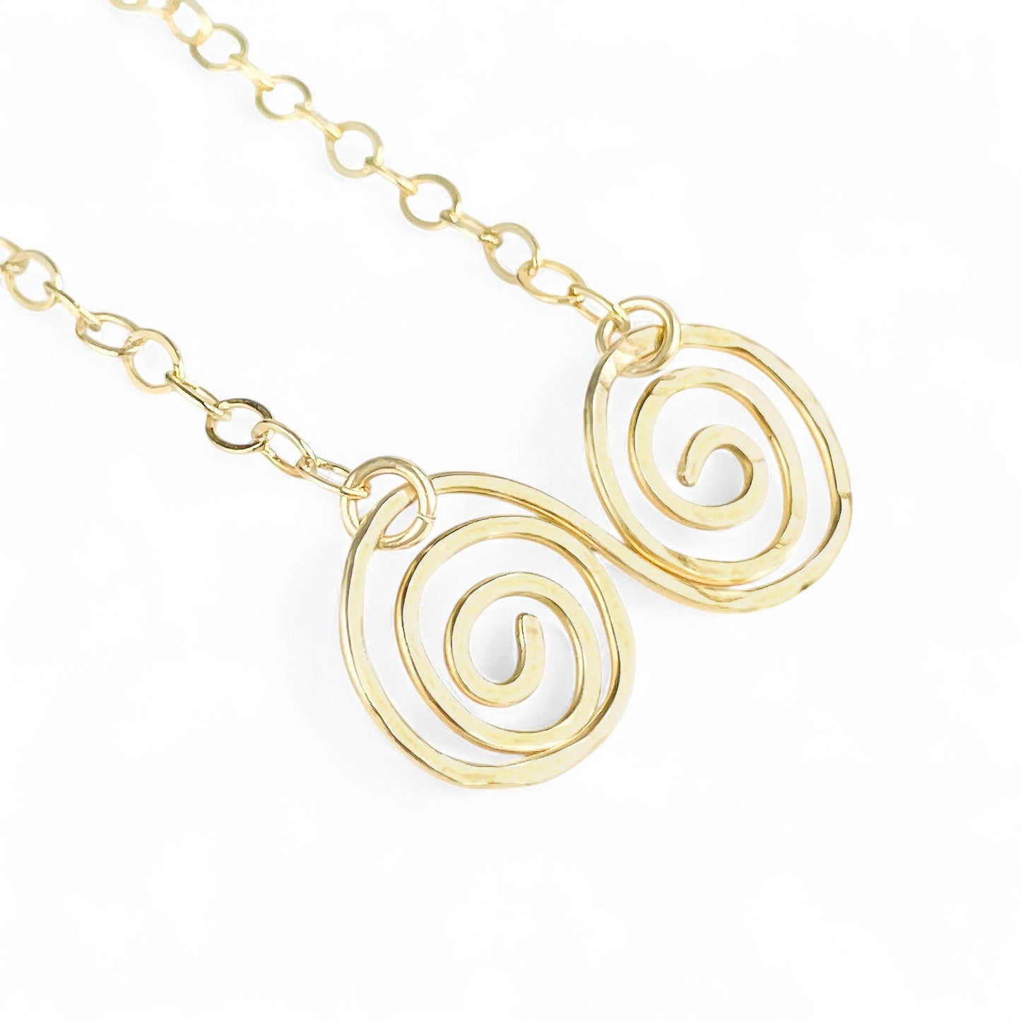 Gold Infinity Swirl Necklace