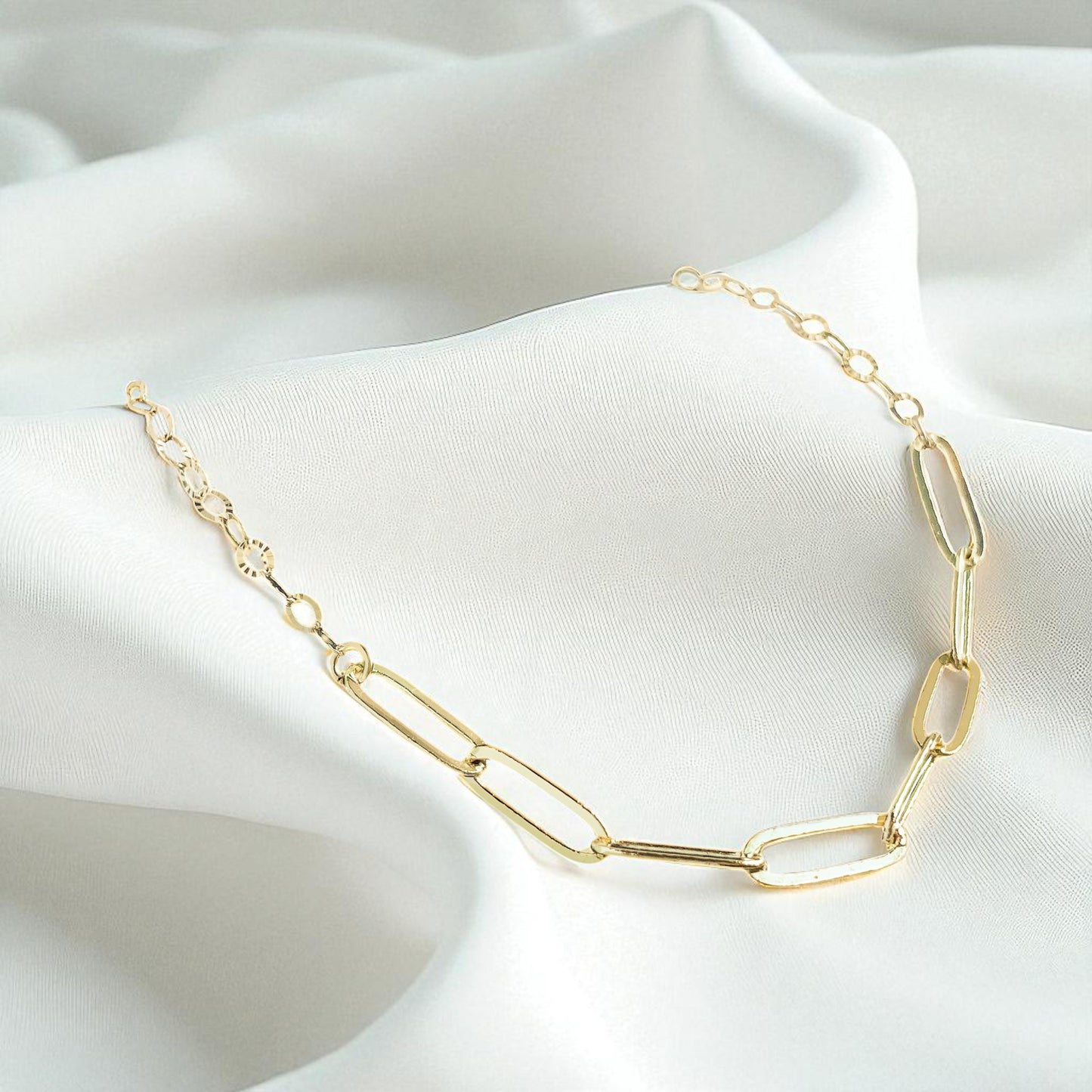 Gold Mixed Chain Necklace