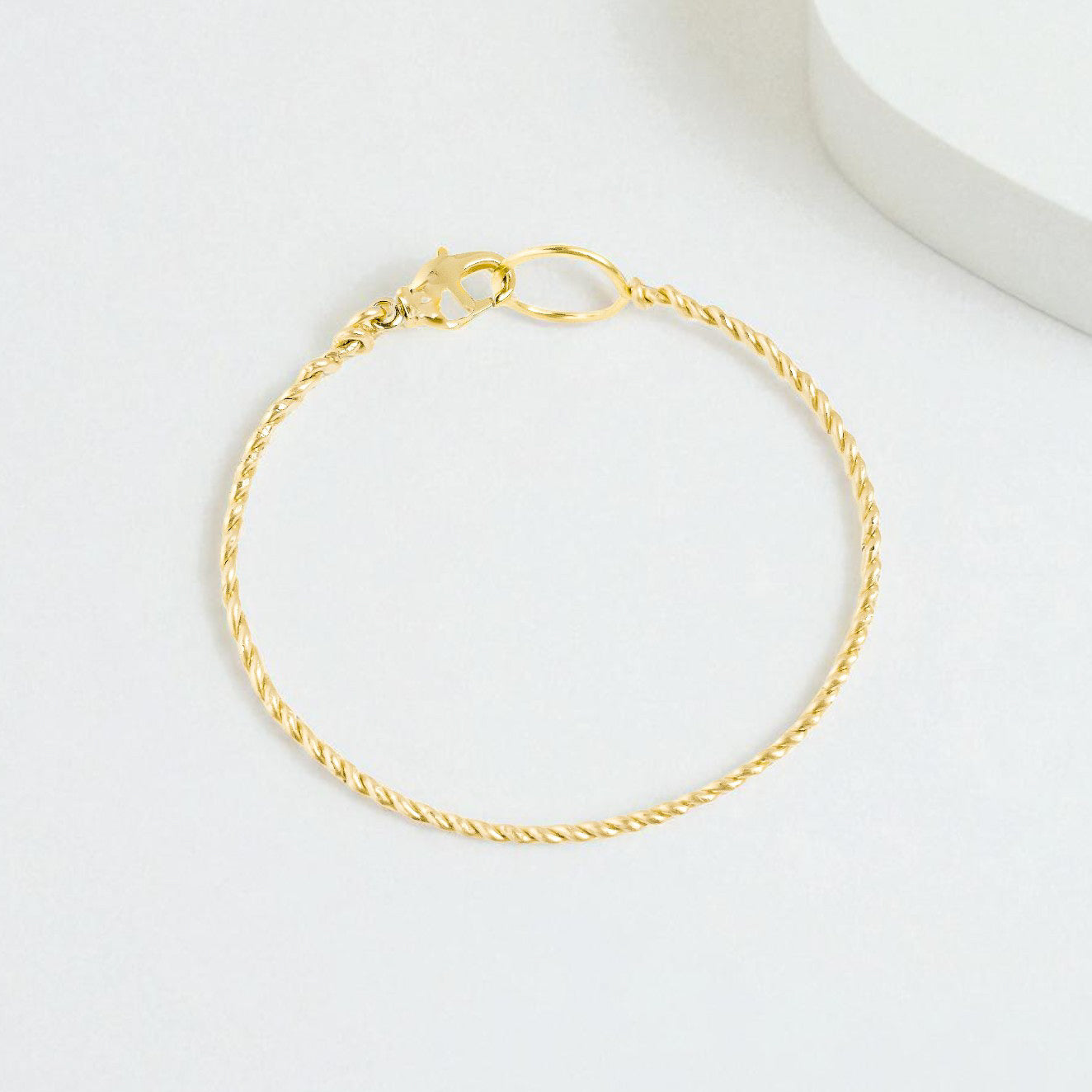 Gold Twisted Bangle Bracelet