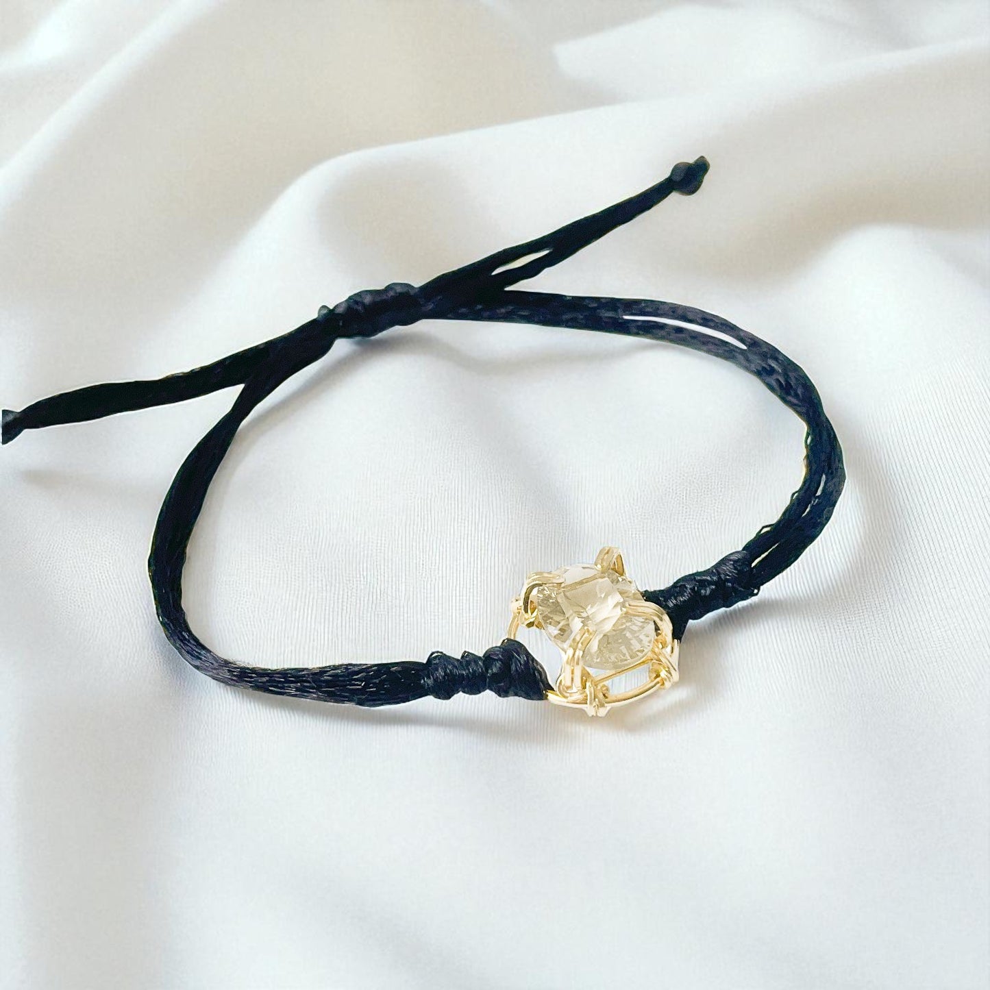 Lemon Quartz Adjustable Cord Bracelet