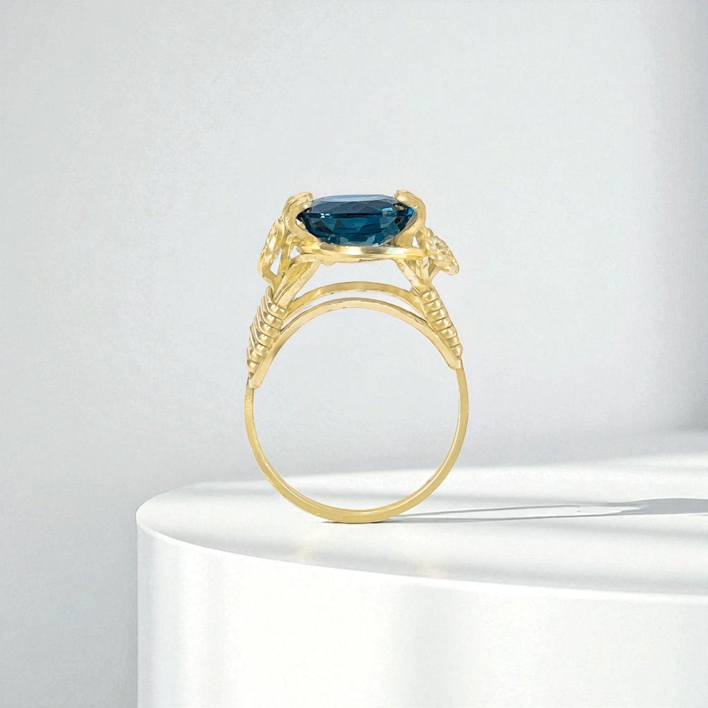 London Blue Topaz Oval Ring