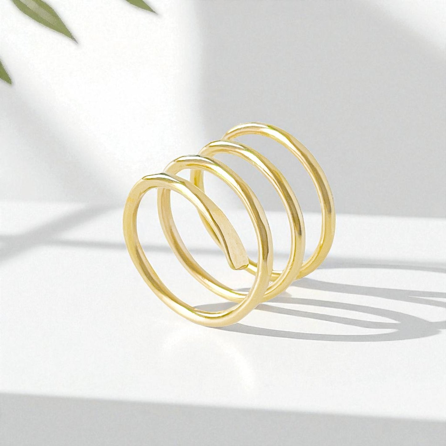 MADE TO ORDER - Gold Wire Spiral Ring