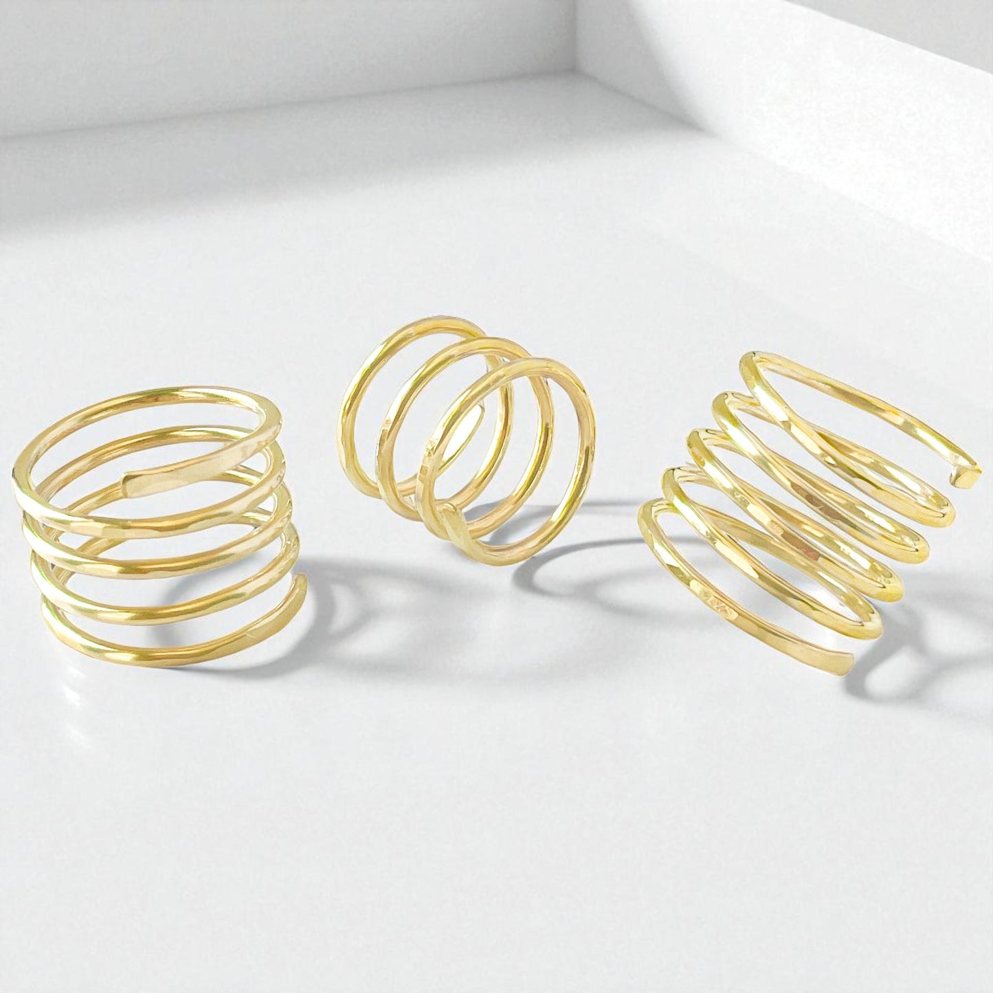 MADE TO ORDER - Gold Wire Spiral Ring