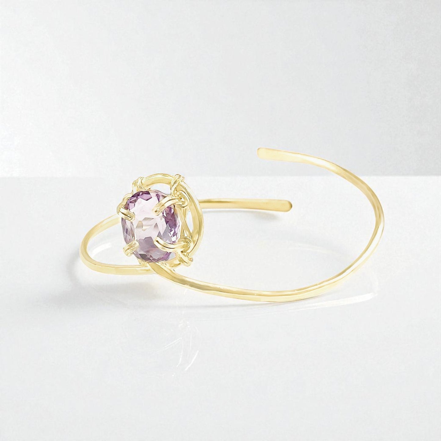 Purple Amethyst Cuff Bracelet