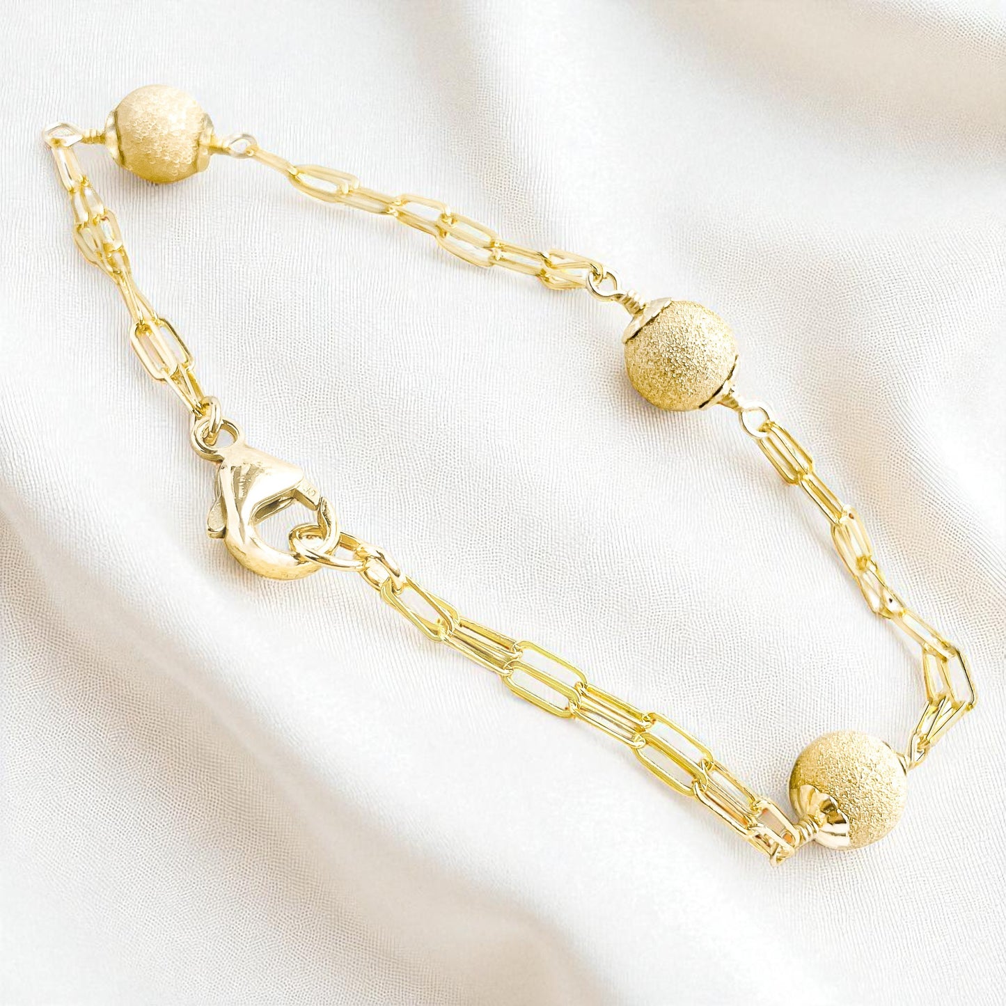 Gold Stardust Bead Bracelet