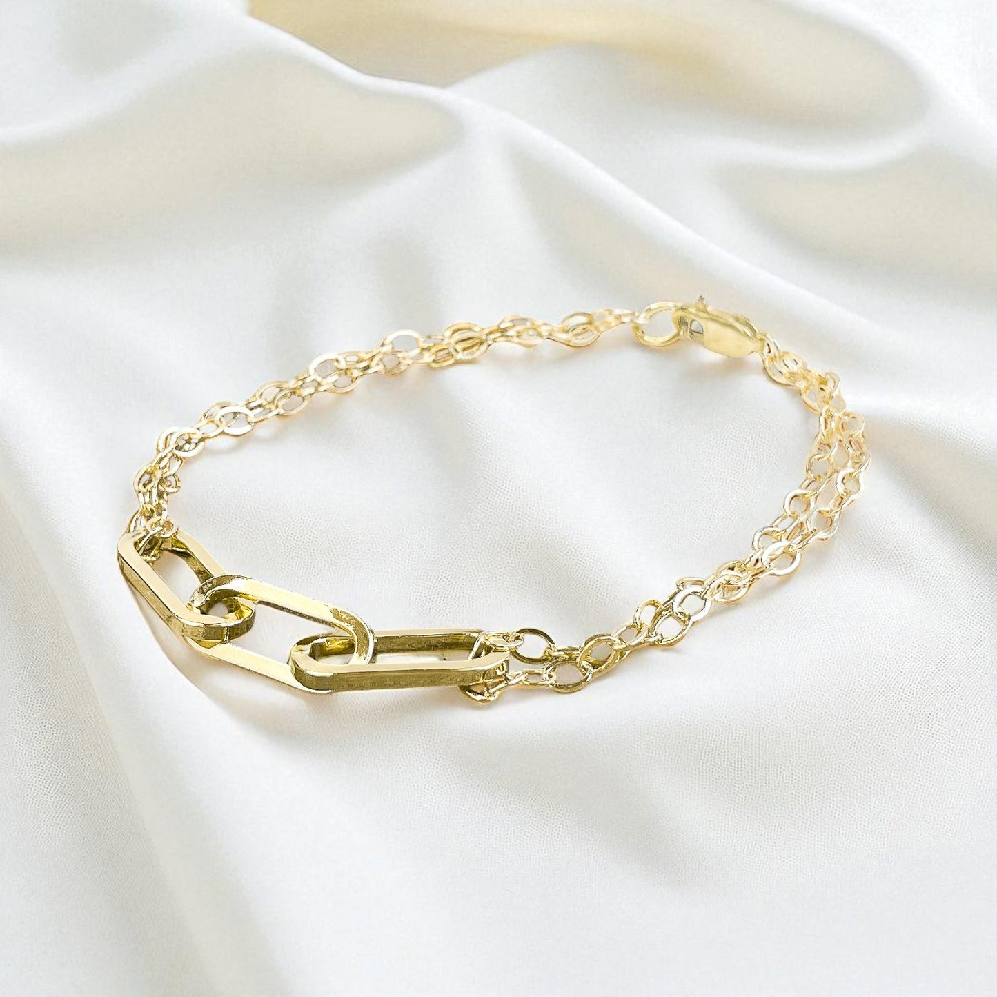 Gold Mixed Chain Bracelet
