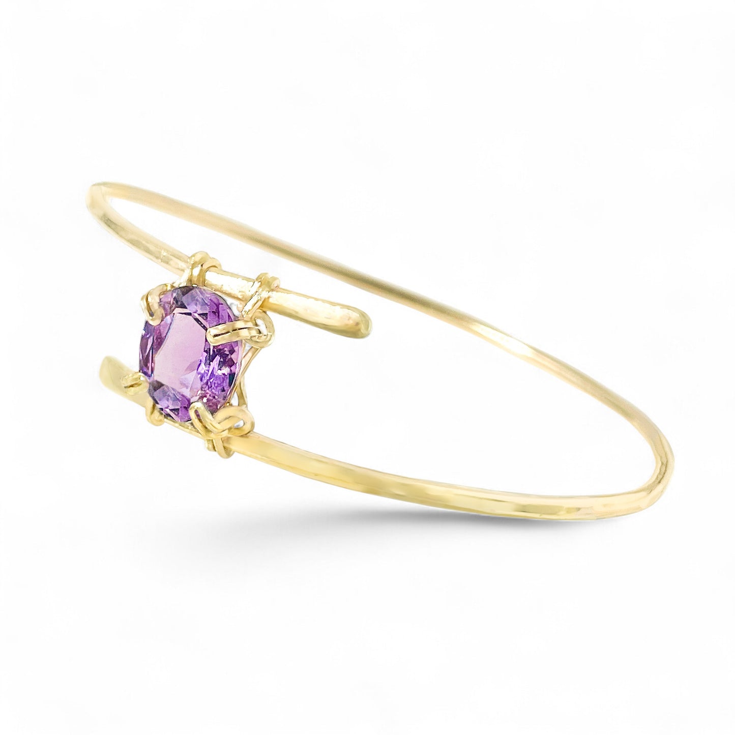 Amethyst Bangle Bracelet