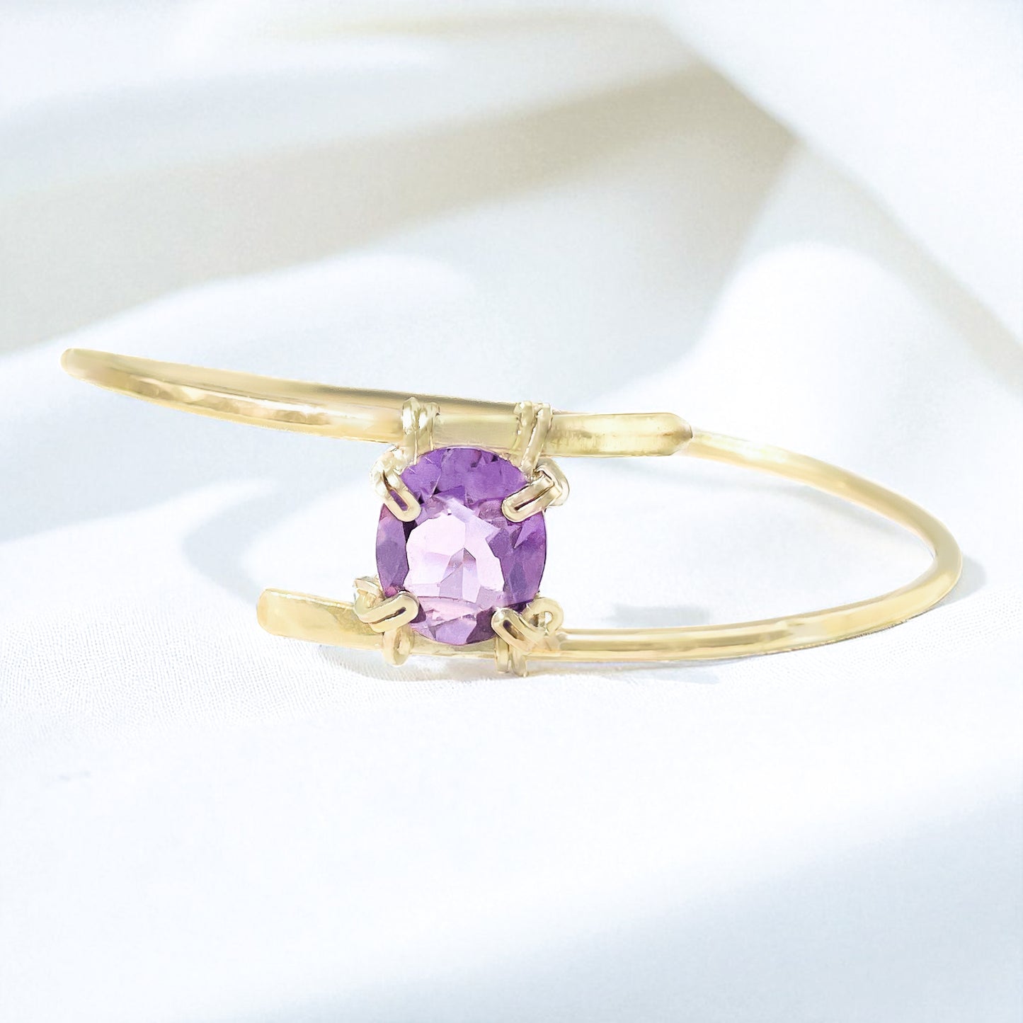 Amethyst Bangle Bracelet