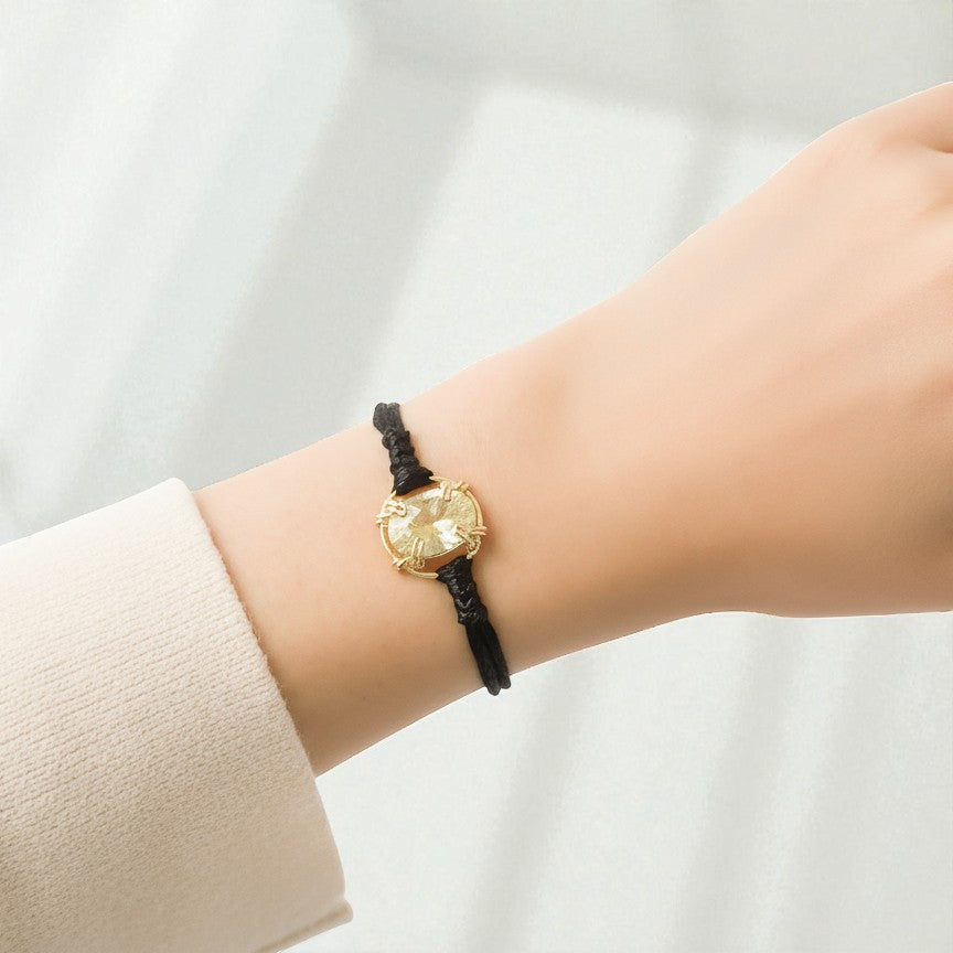 Lemon Quartz Adjustable Cord Bracelet