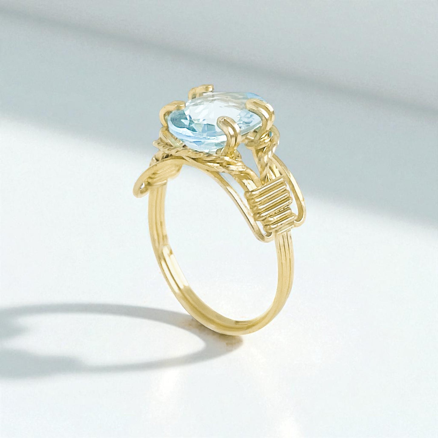 Sky Blue Topaz Oval Ring