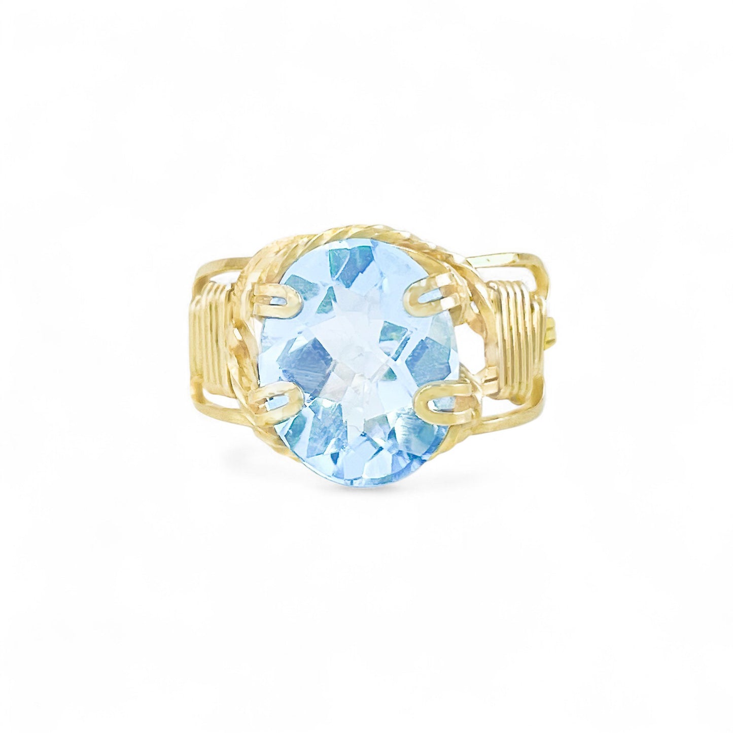 Sky Blue Topaz Oval Ring