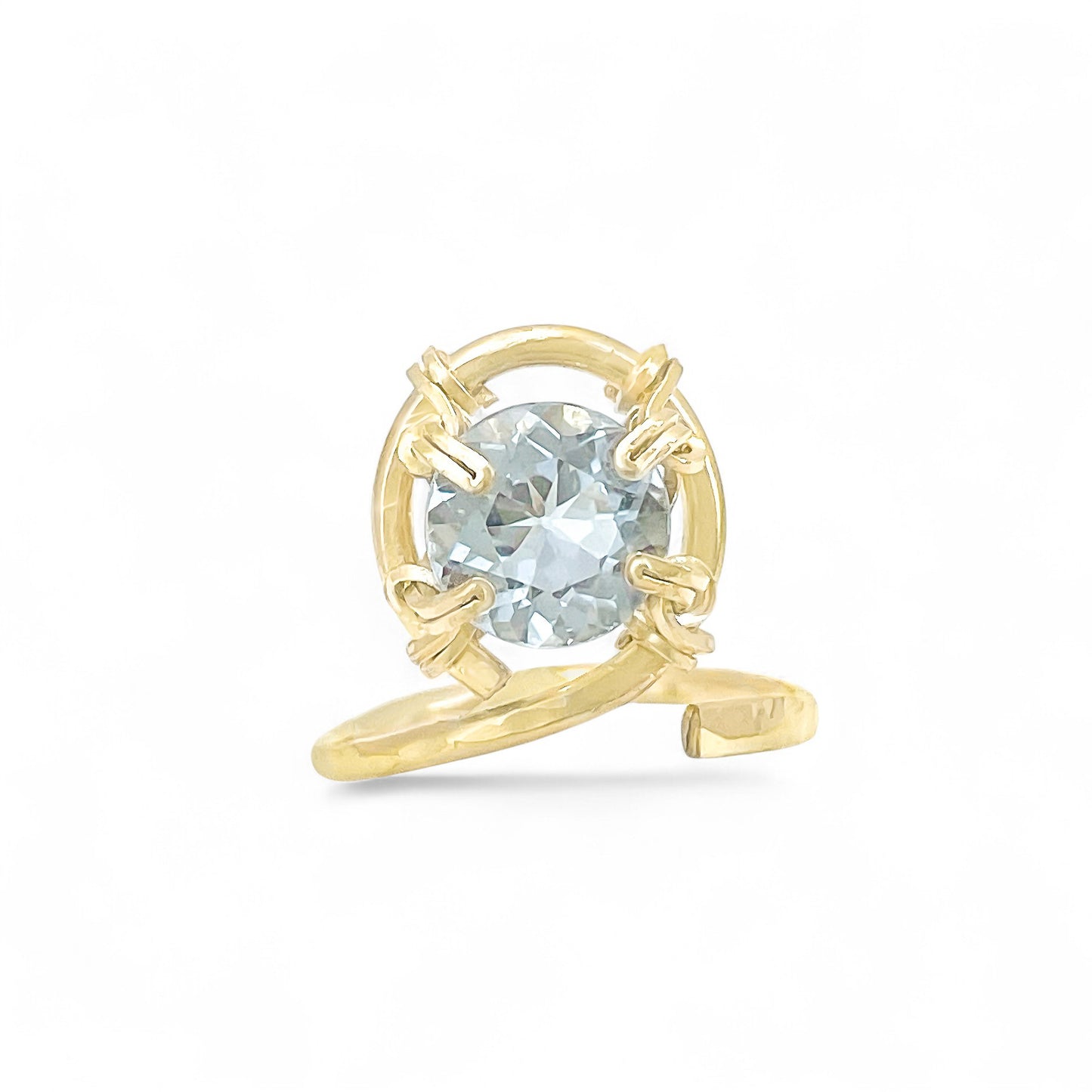 Aquamarine Swirl Ring