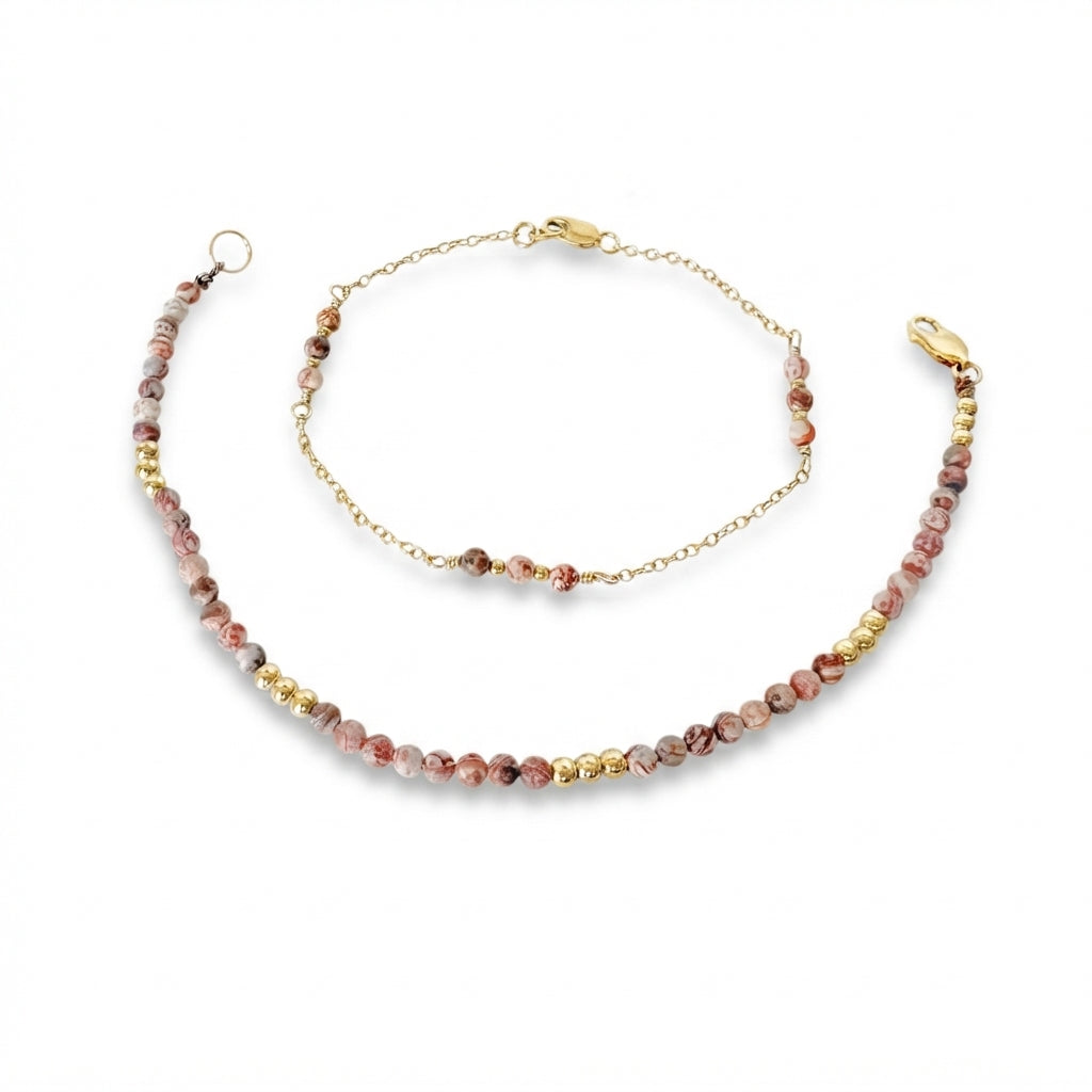 Jasper Beaded Bracelets - Set of 2