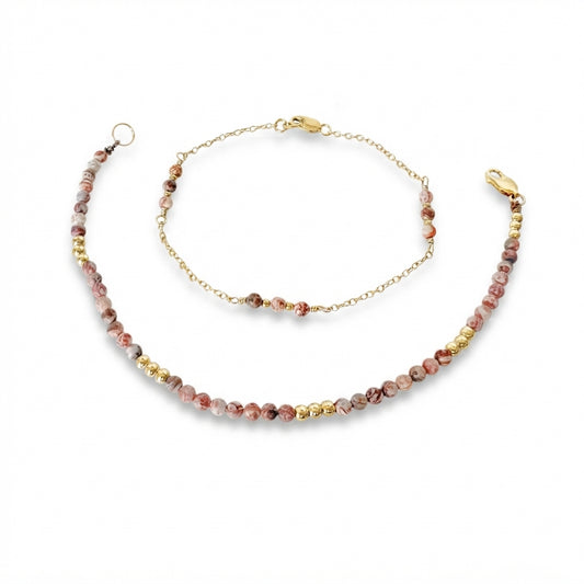 Jasper Beaded Bracelets - Set of 2