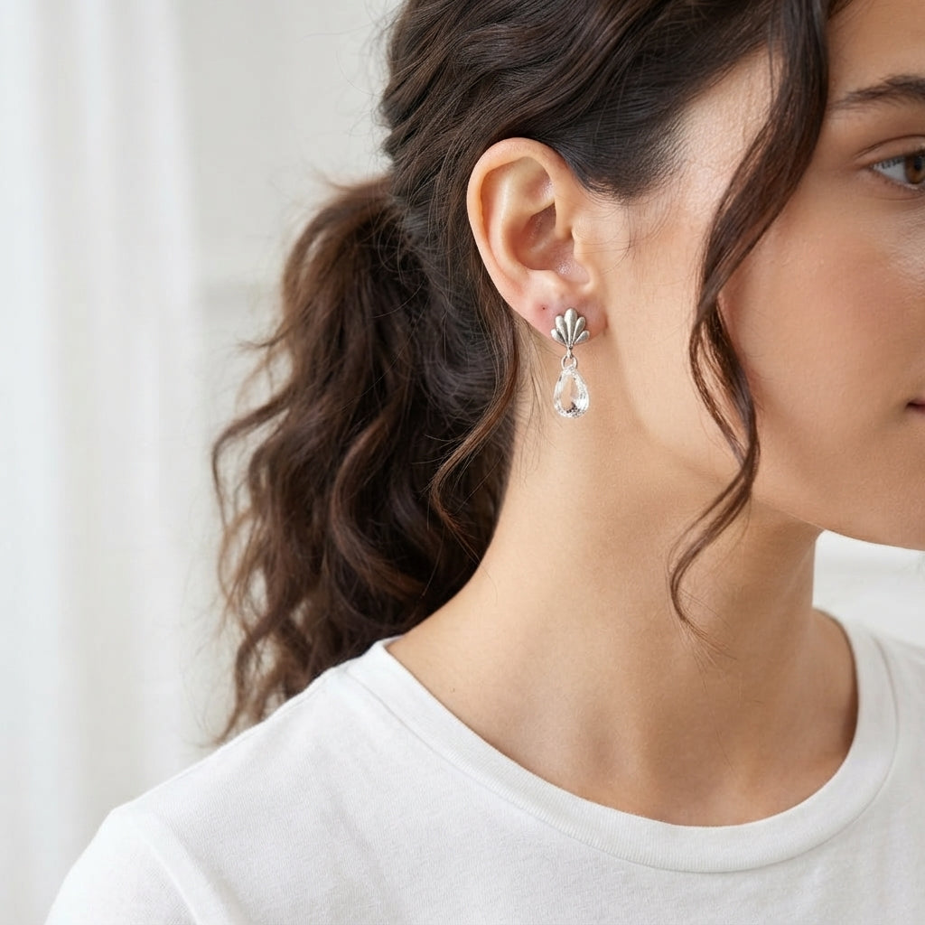 Swarovski Twisted Crystal Dangle Earrings