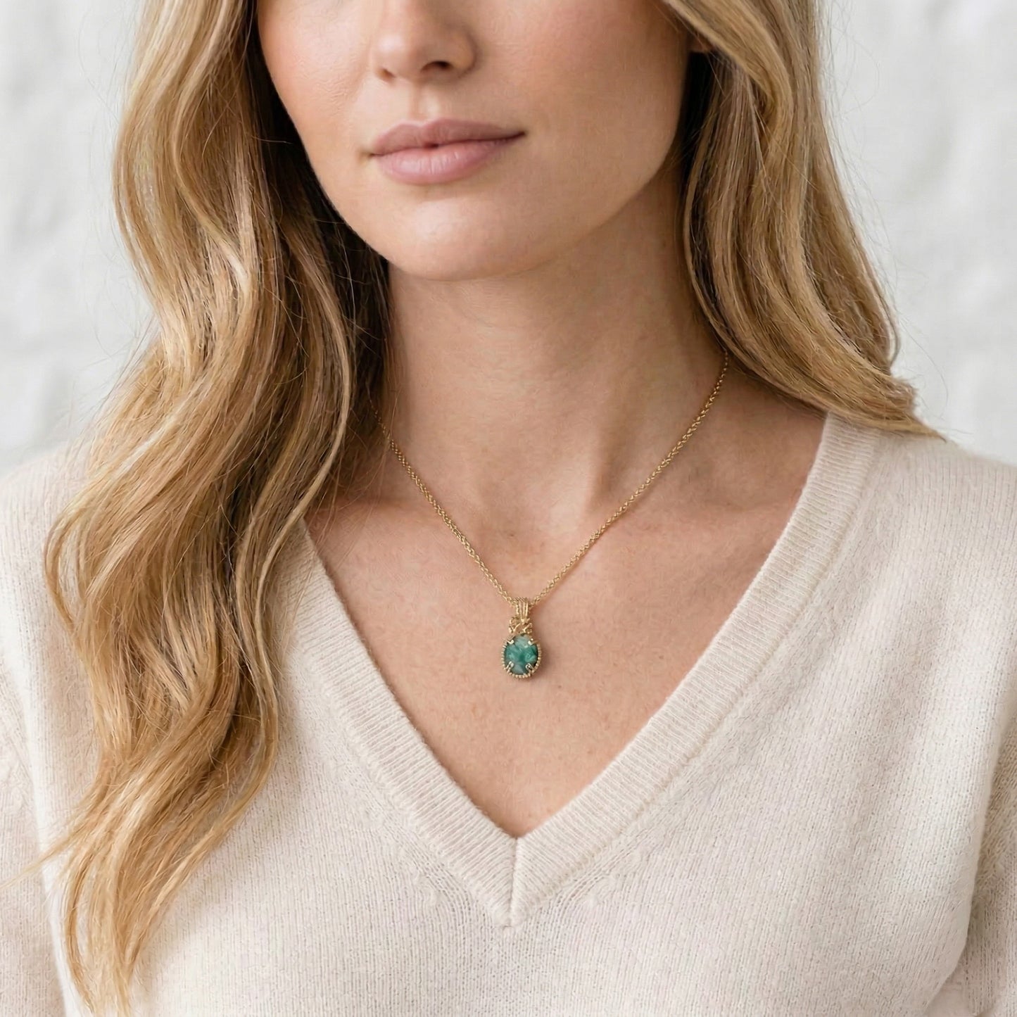 Emerald Pendant Necklace
