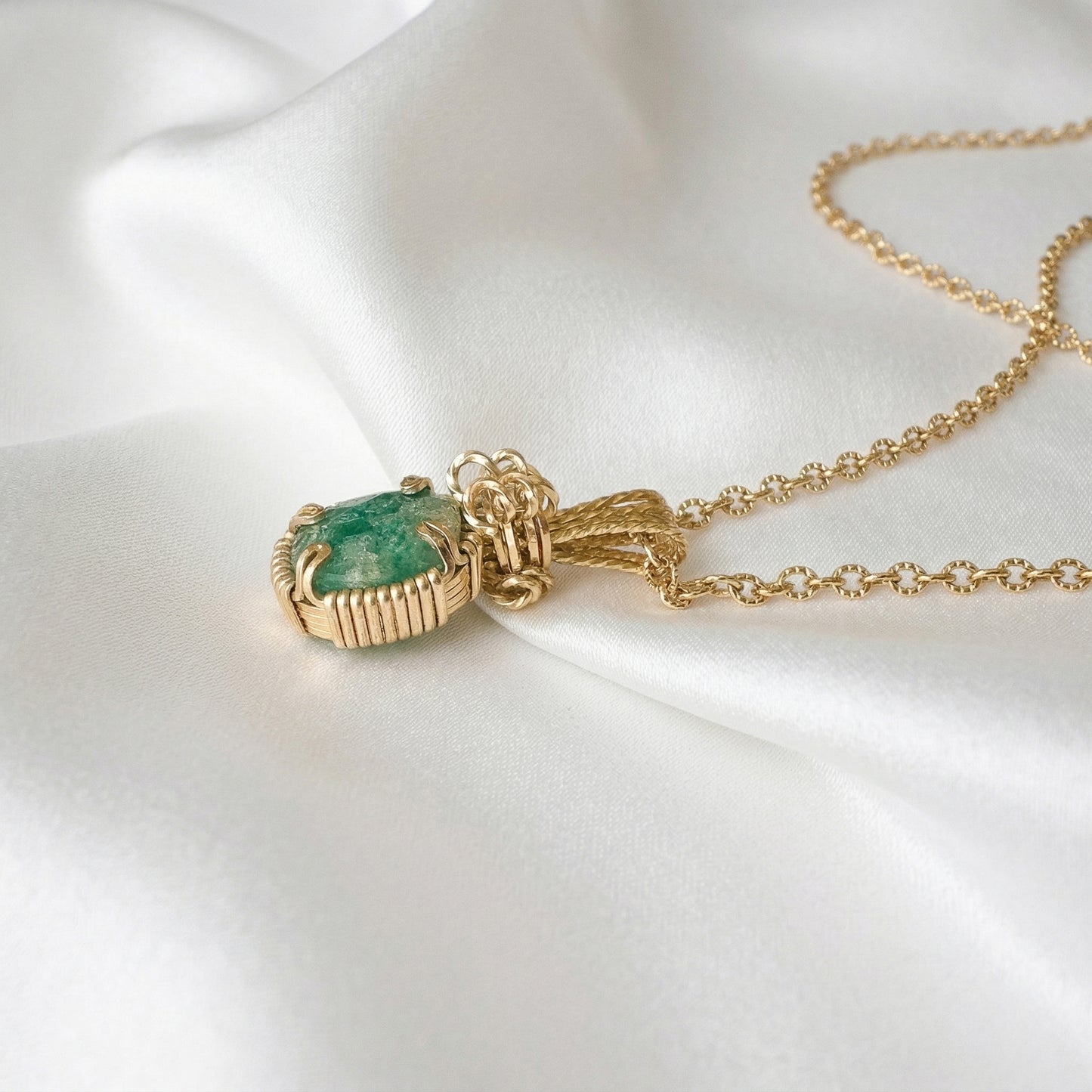 Emerald Pendant Necklace