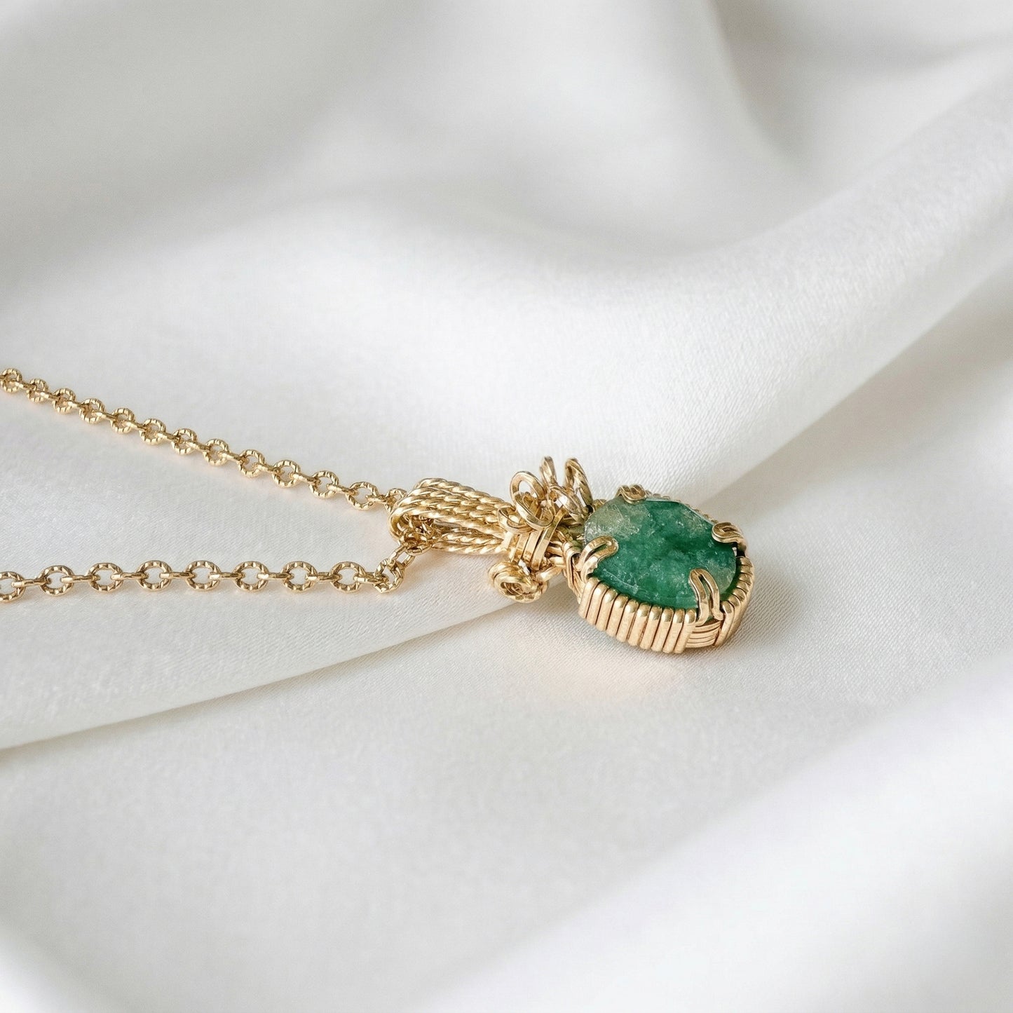 Emerald Pendant Necklace
