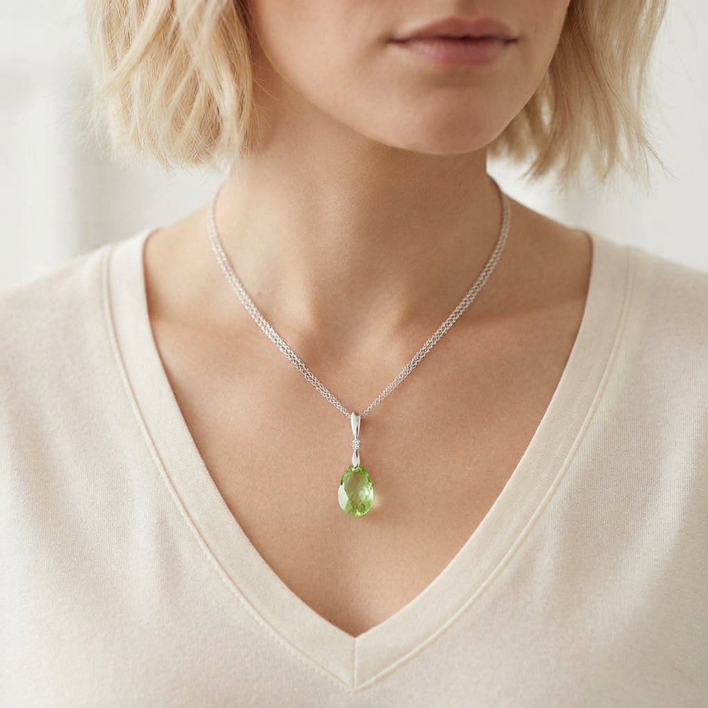 Swarovski Peridot Crystal Necklace