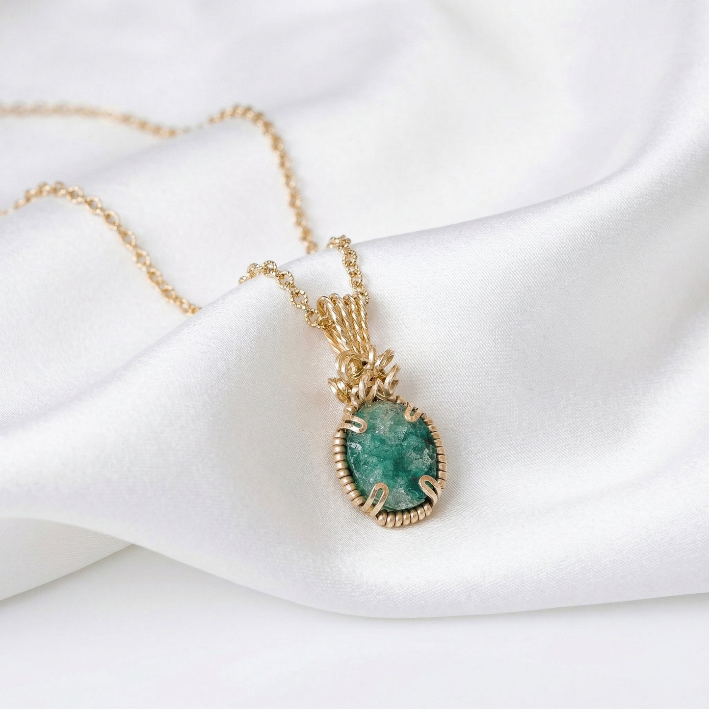 Emerald Pendant Necklace