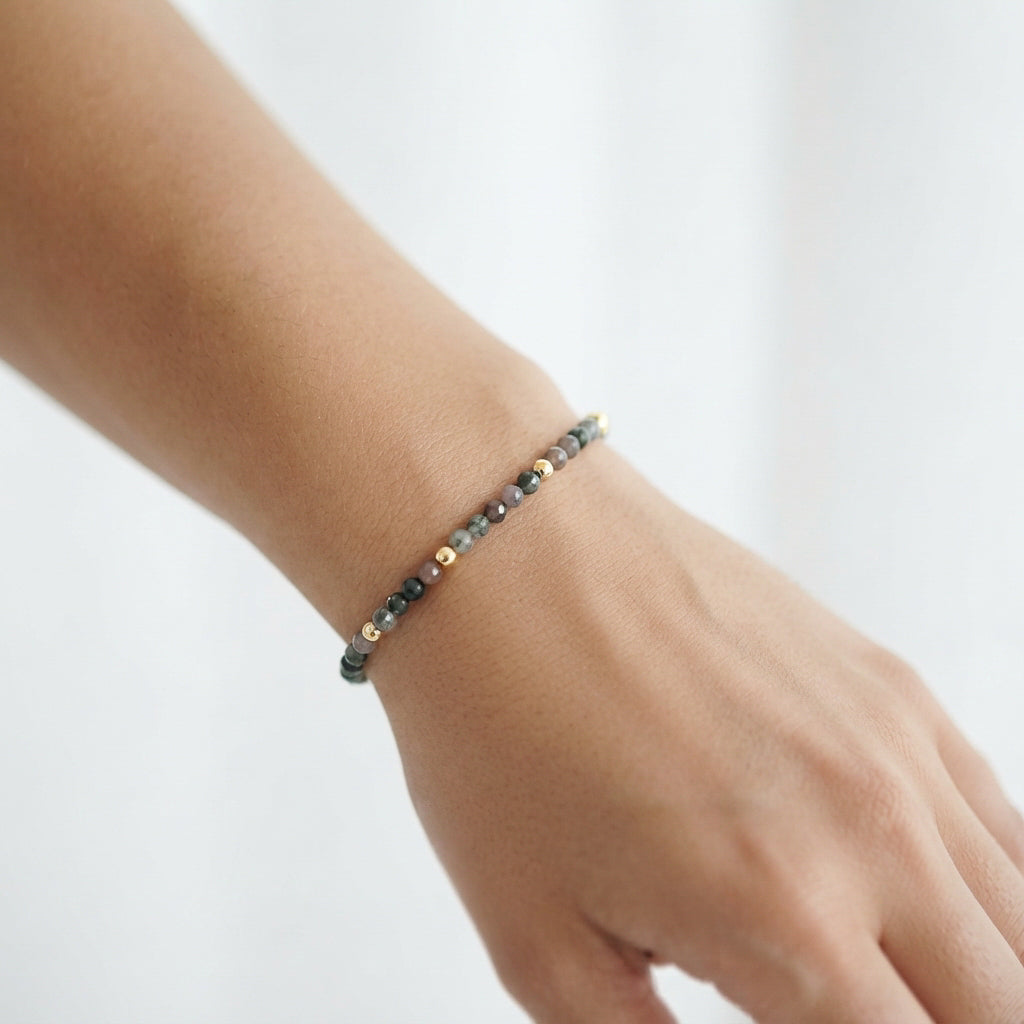 Jasper and Gold Beaded Bracelet