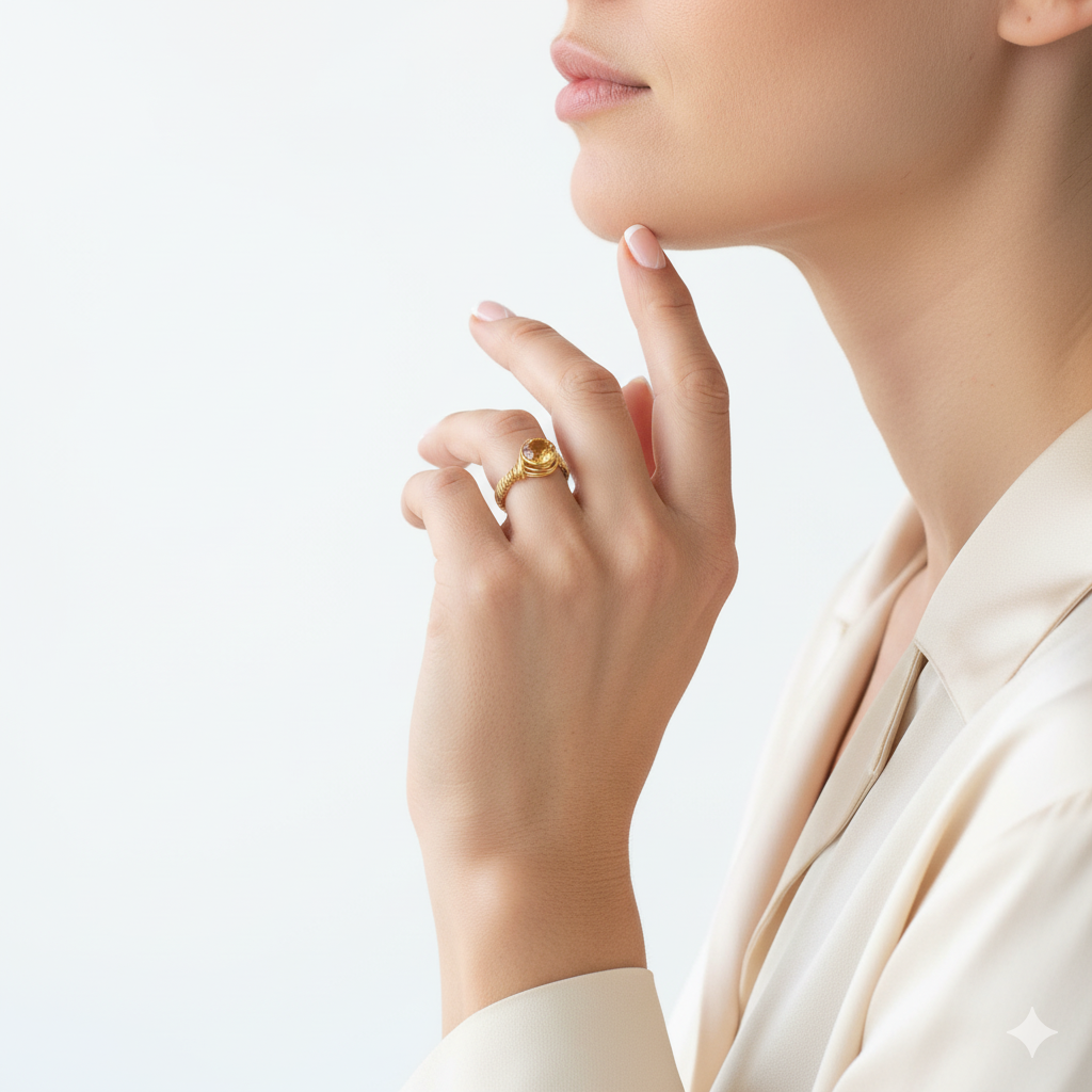 Citrine Wire Wrapped Ring