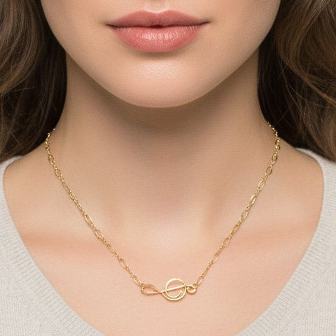 Gold Treble Clef Necklace