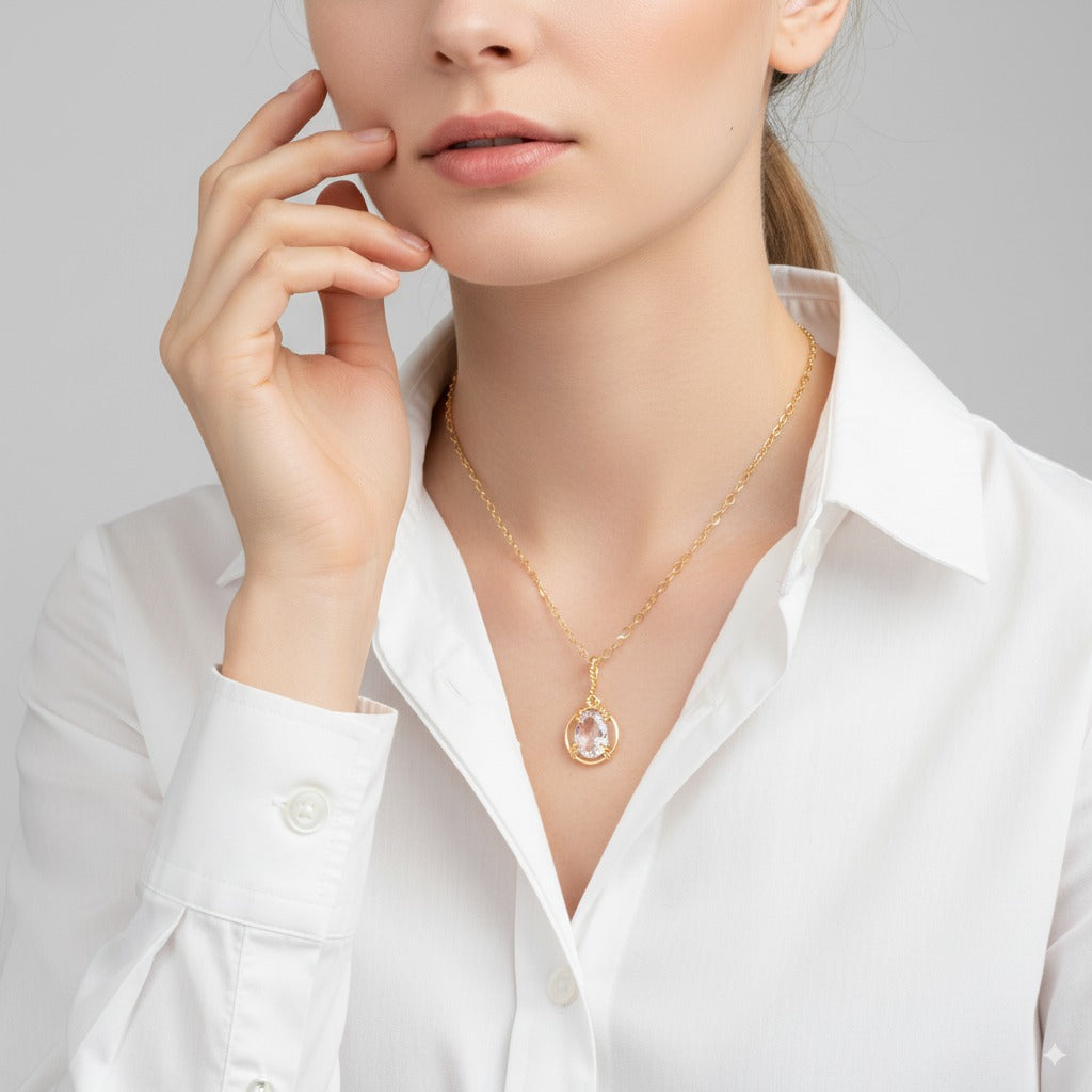 Kunzite Pendant Necklace