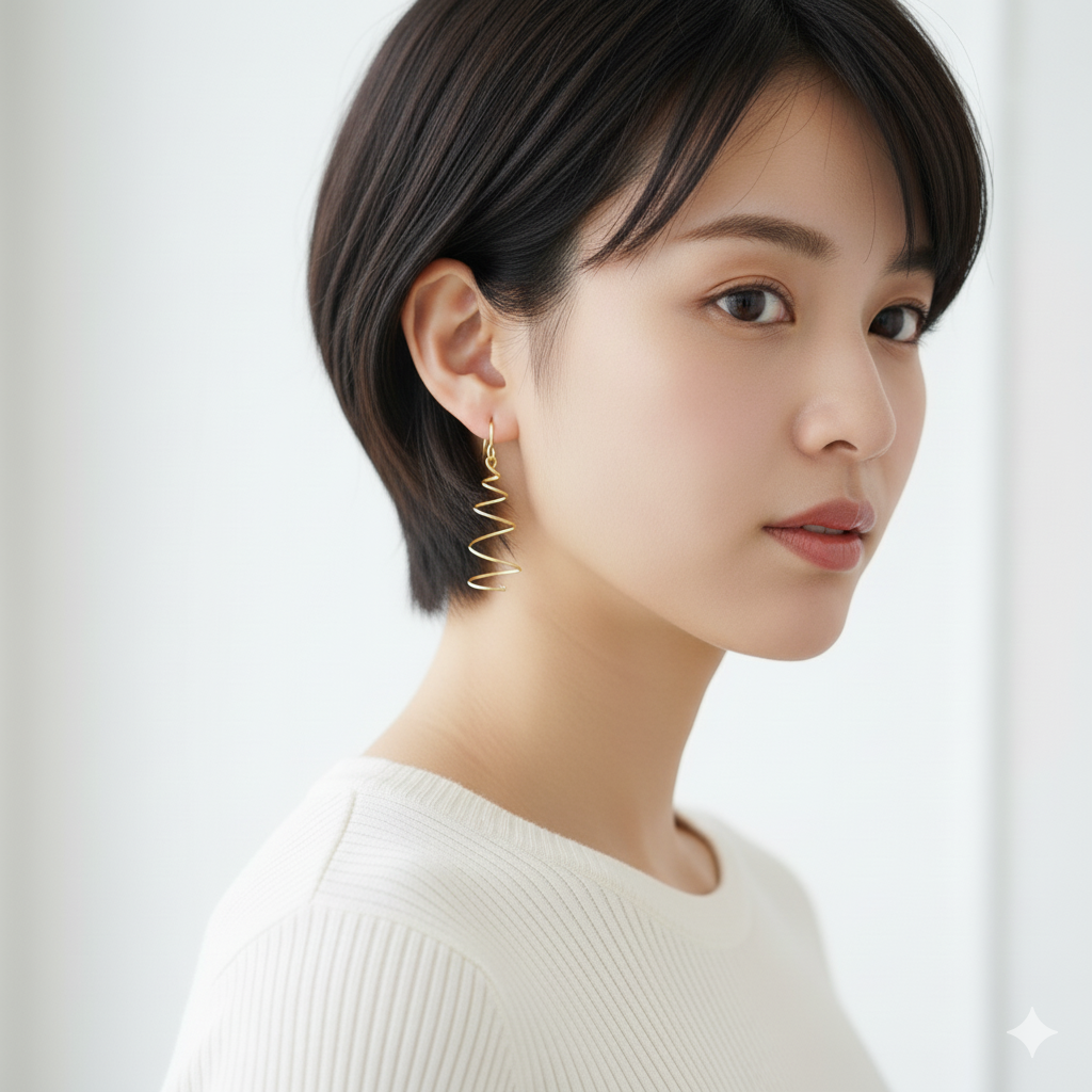 Gold Spiral Earrings