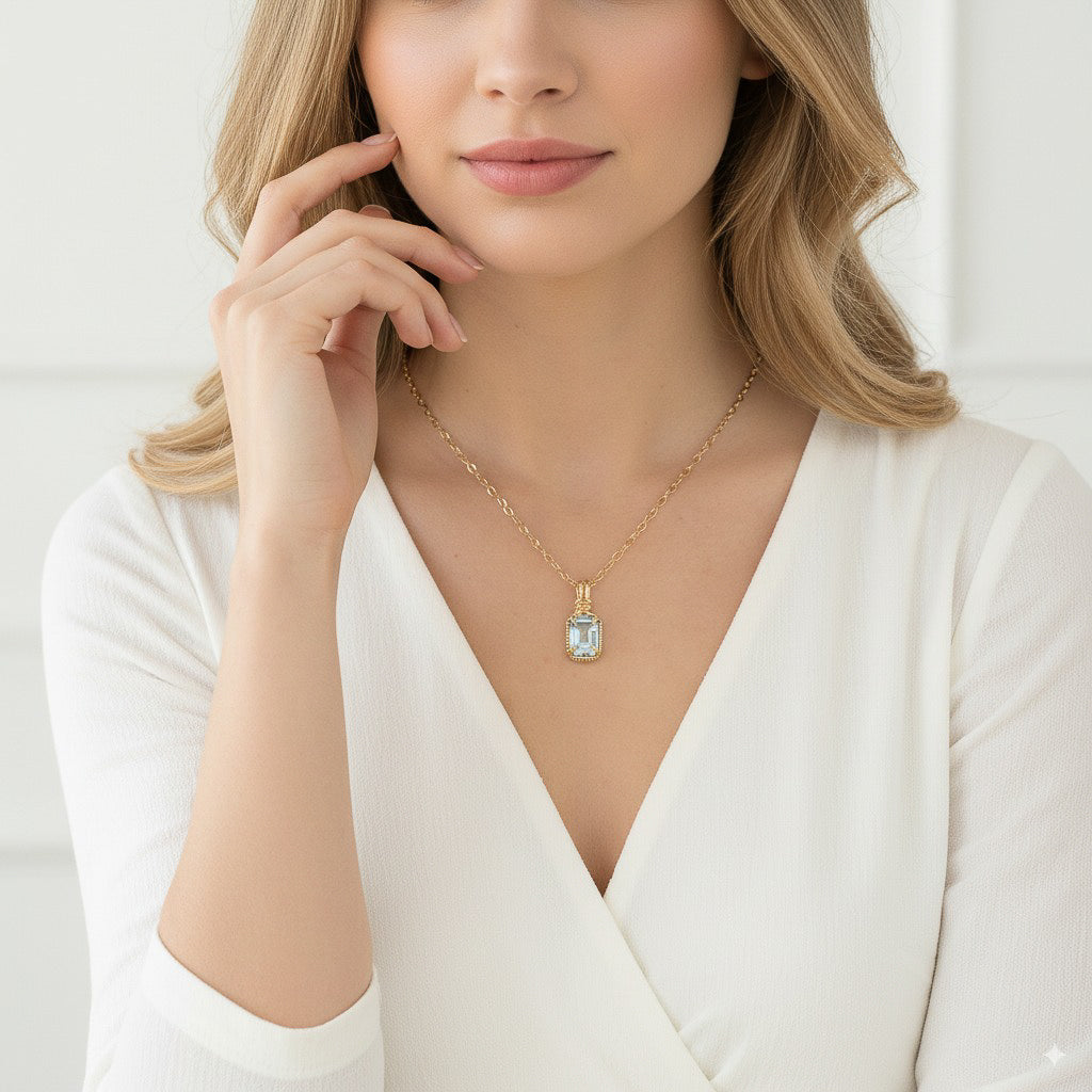 Aquamarine Pendant Necklace