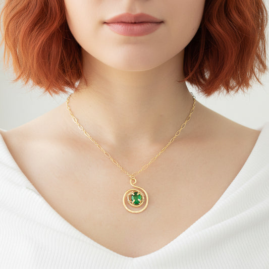 Emerald S Pendant Neckace