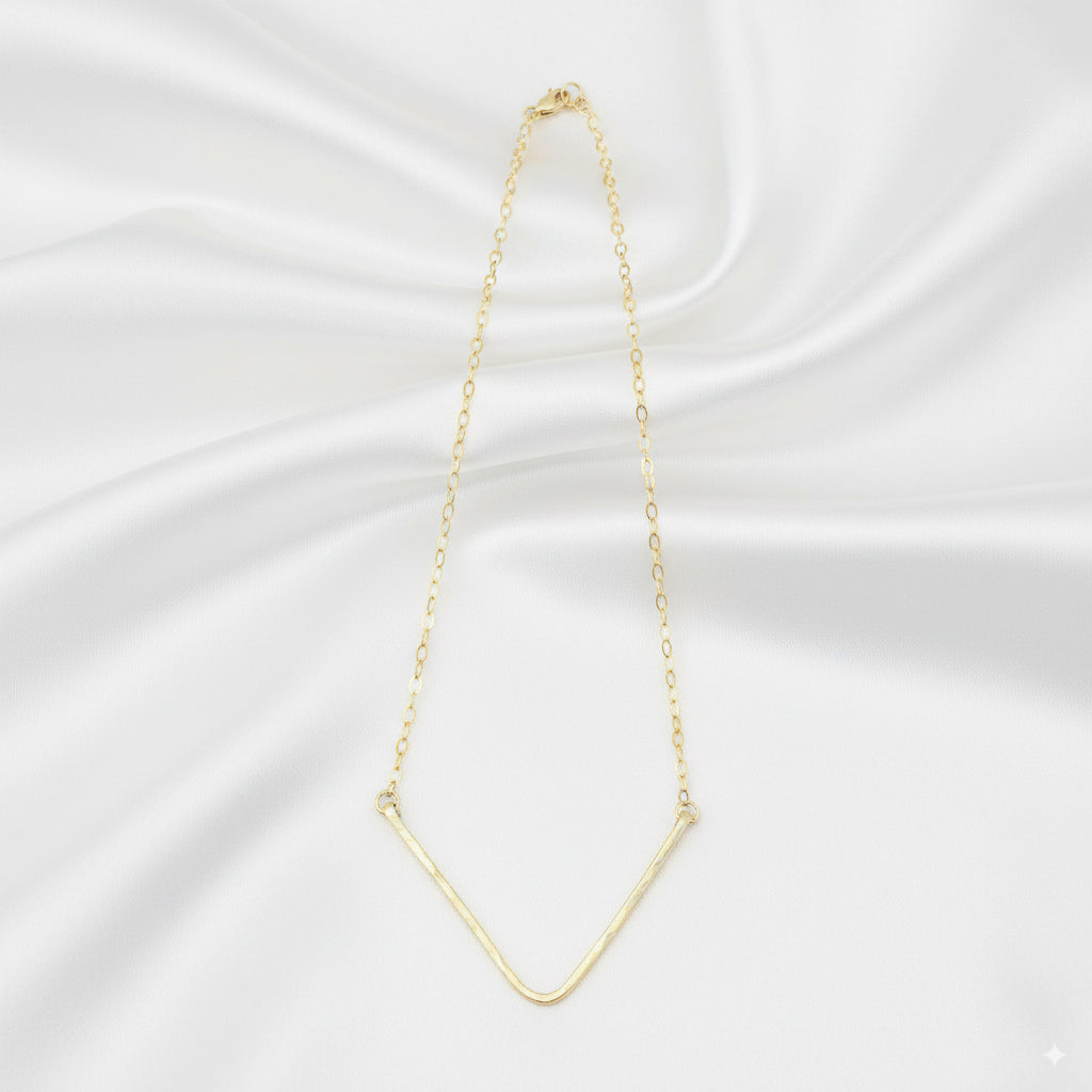 Gold V-Bar Necklace